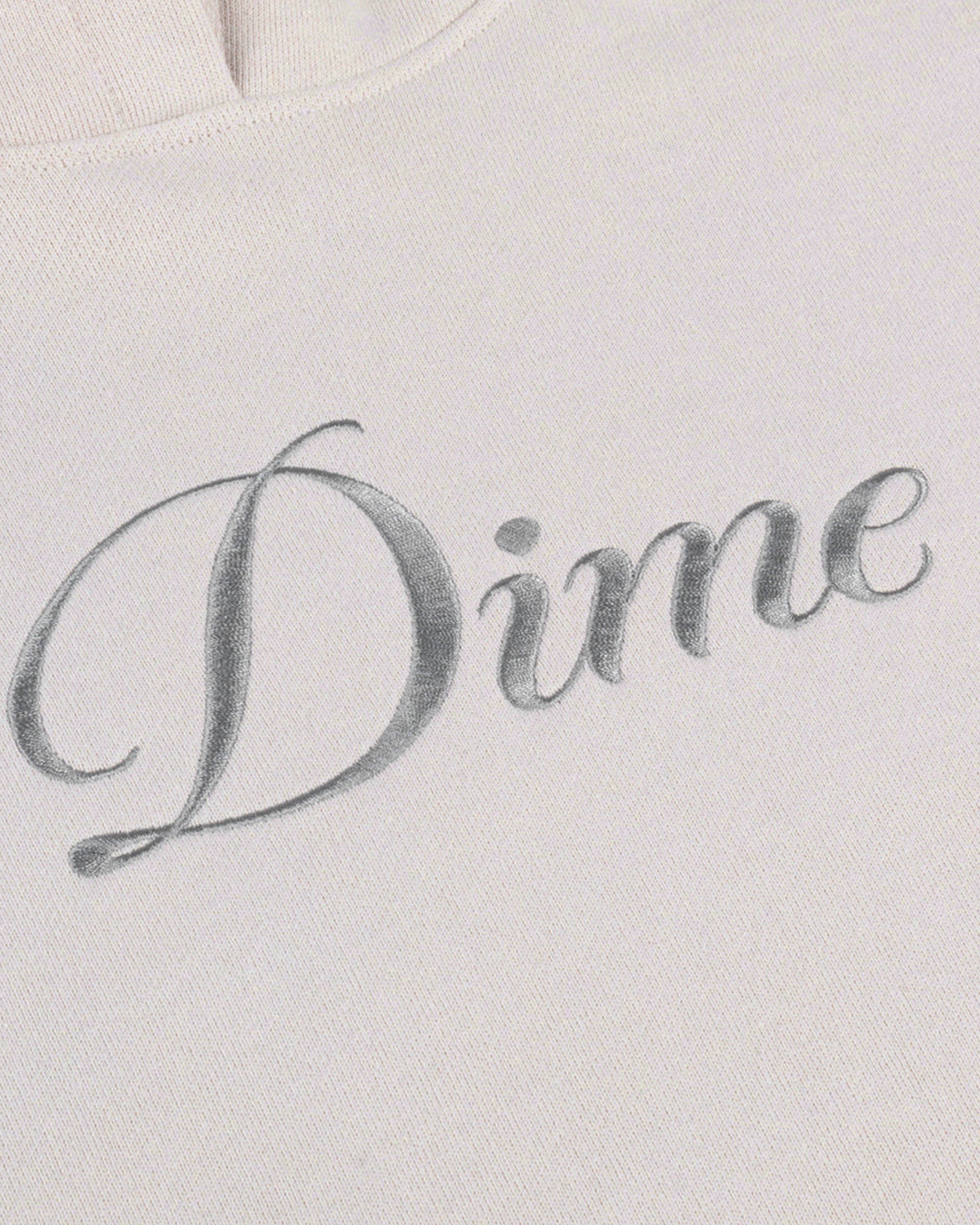 Dime MTL Cursive Pullover Hoodie - Heather Grey