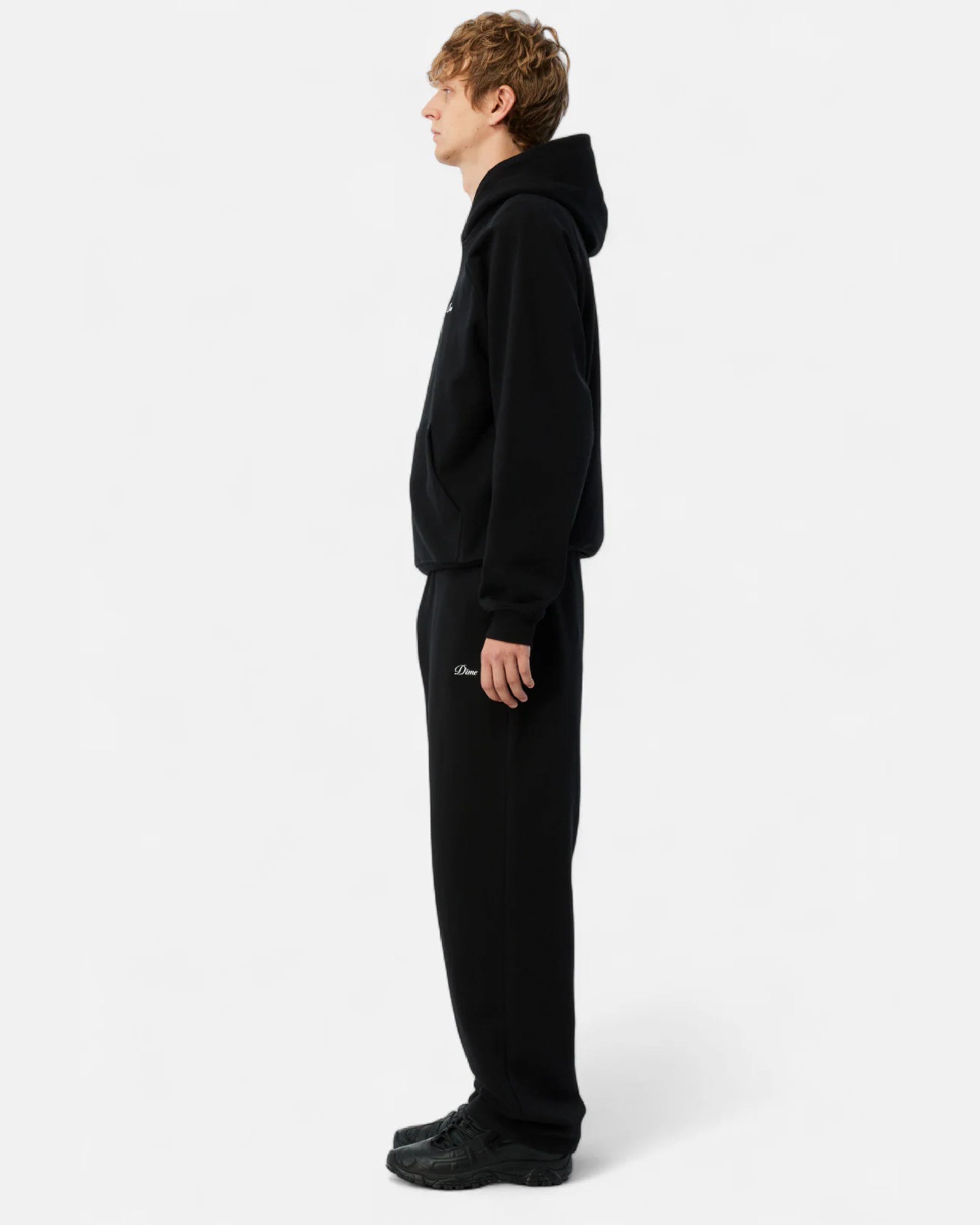 Dime MTL Cursive Small Logo Hoodie - Black