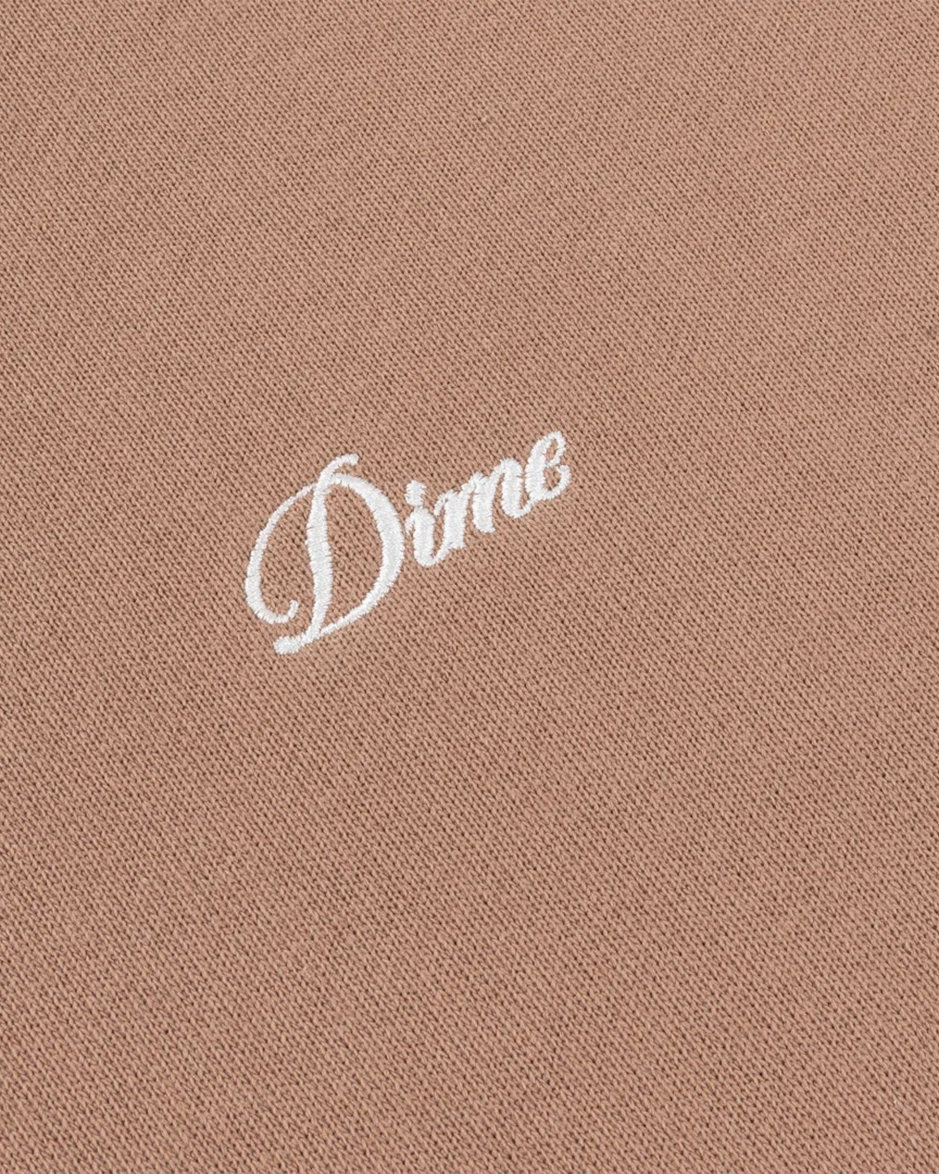 Dime MTL Cursive Small Logo Hoodie - Sepia