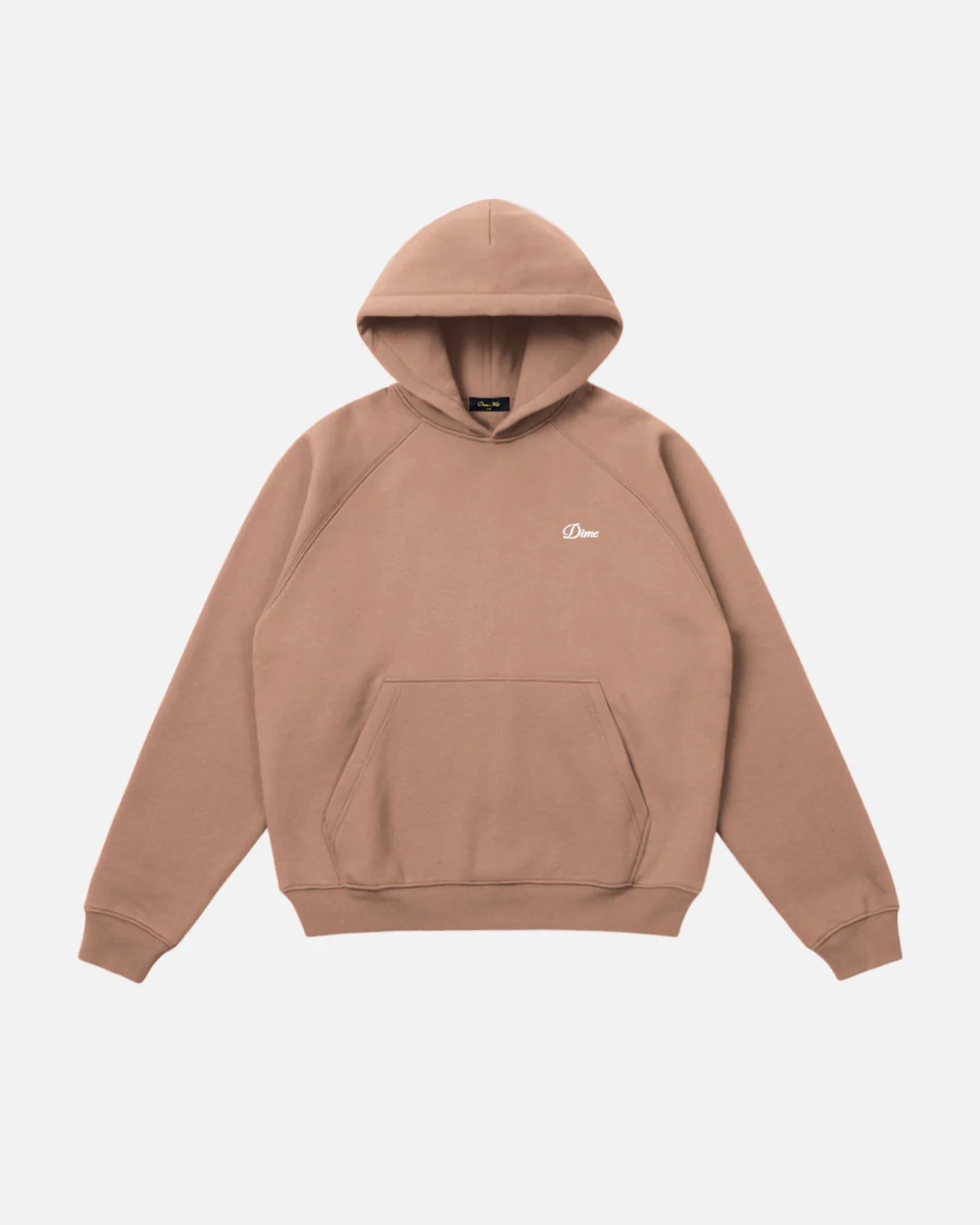 Dime MTL Cursive Small Logo Hoodie - Sepia
