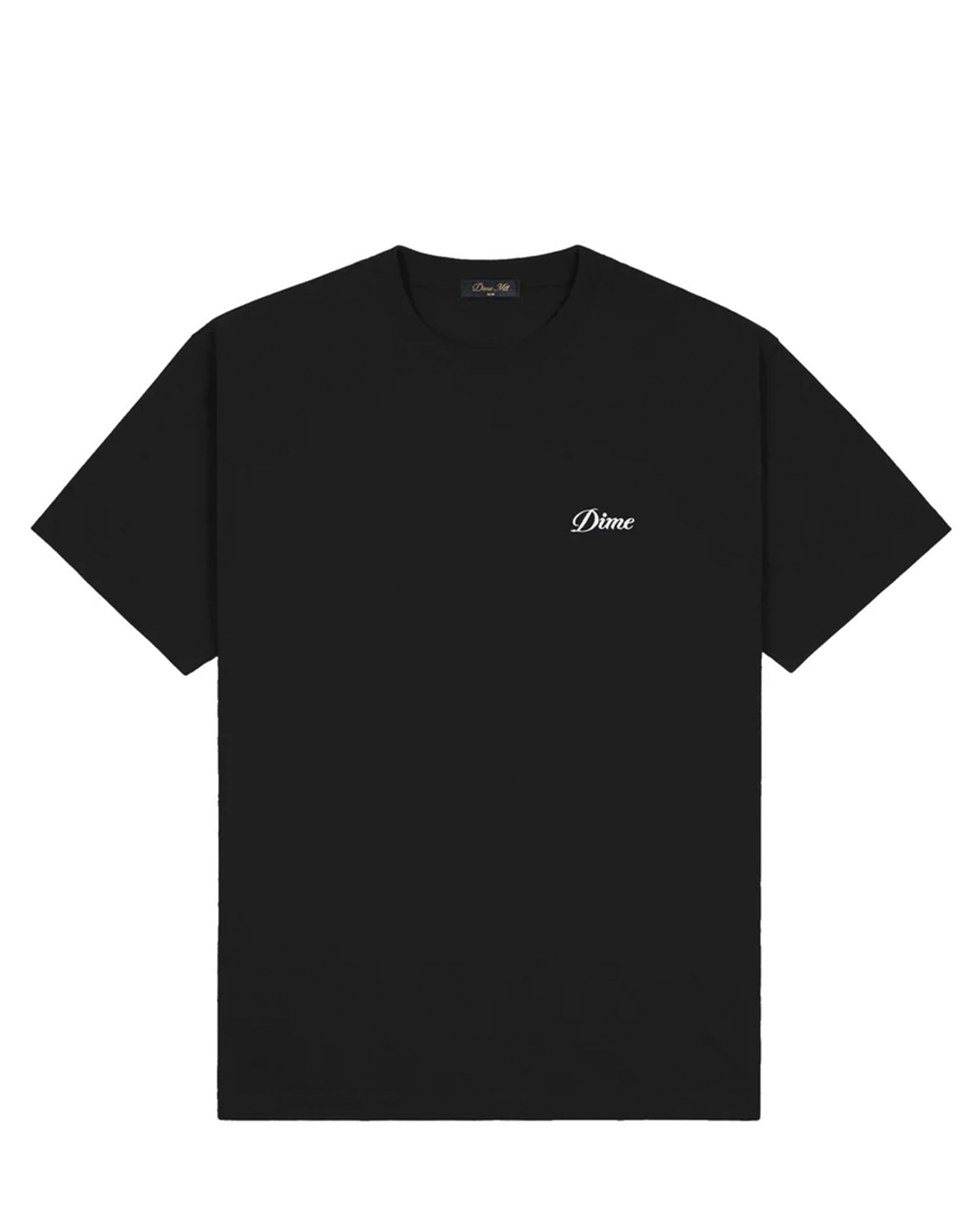 Dime MTL Cursive Small Logo Short Sleeve T-Shirt - Black