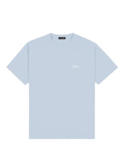 Dime MTL Cursive Small Logo Short Sleeve T-Shirt - Blue Fog