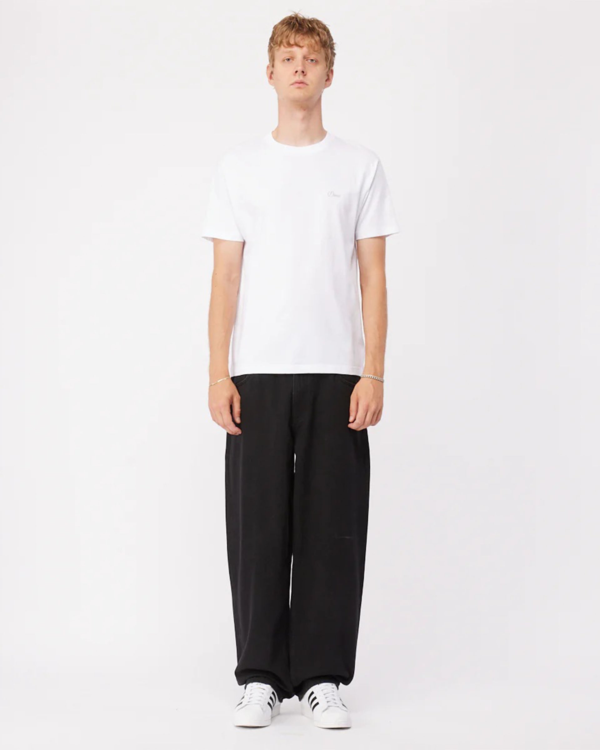 Dime MTL Cursive Small Logo Short Sleeve T-Shirt - White