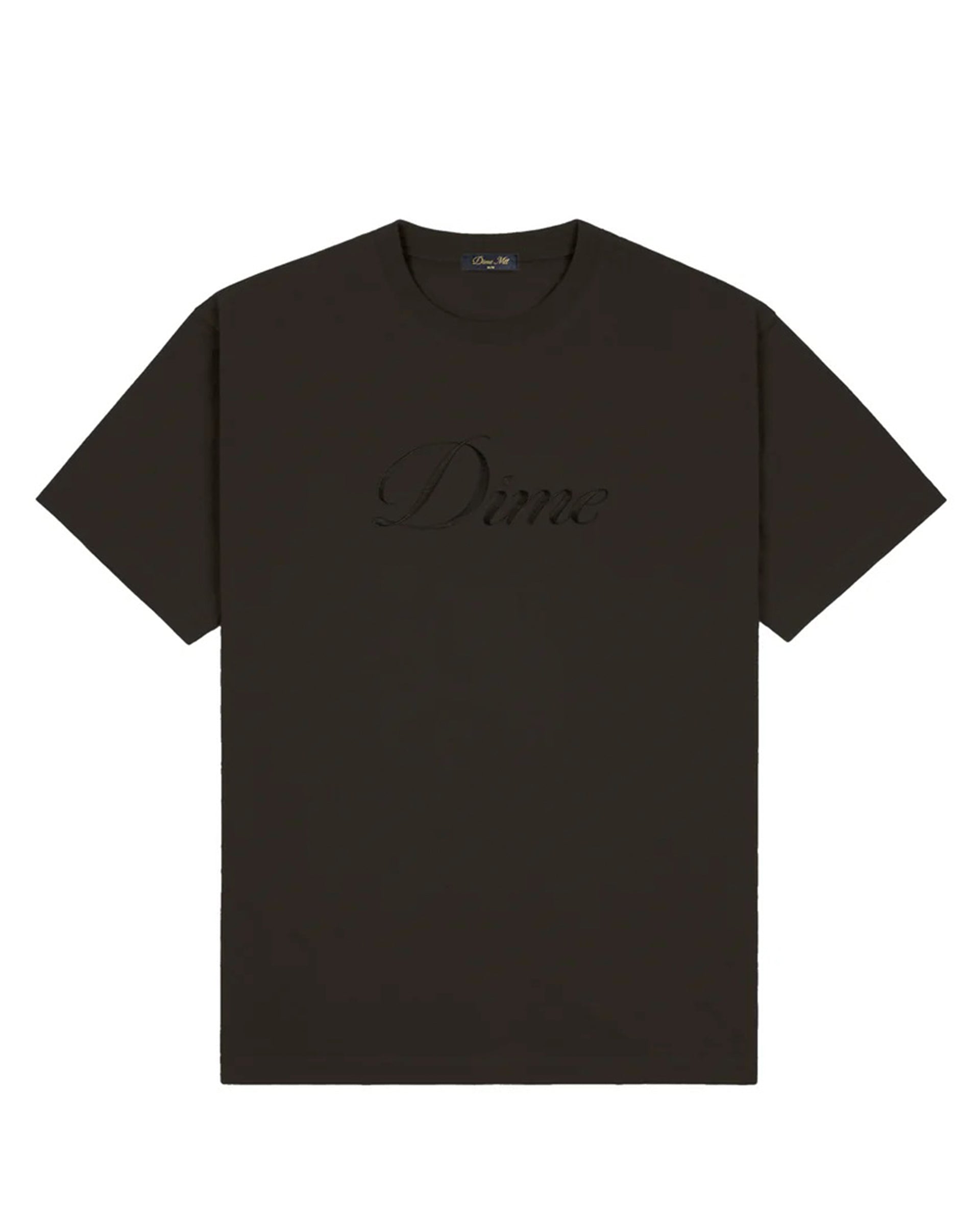 Dime MTL Cursive Short Sleeve T-Shirt - Vintage Black