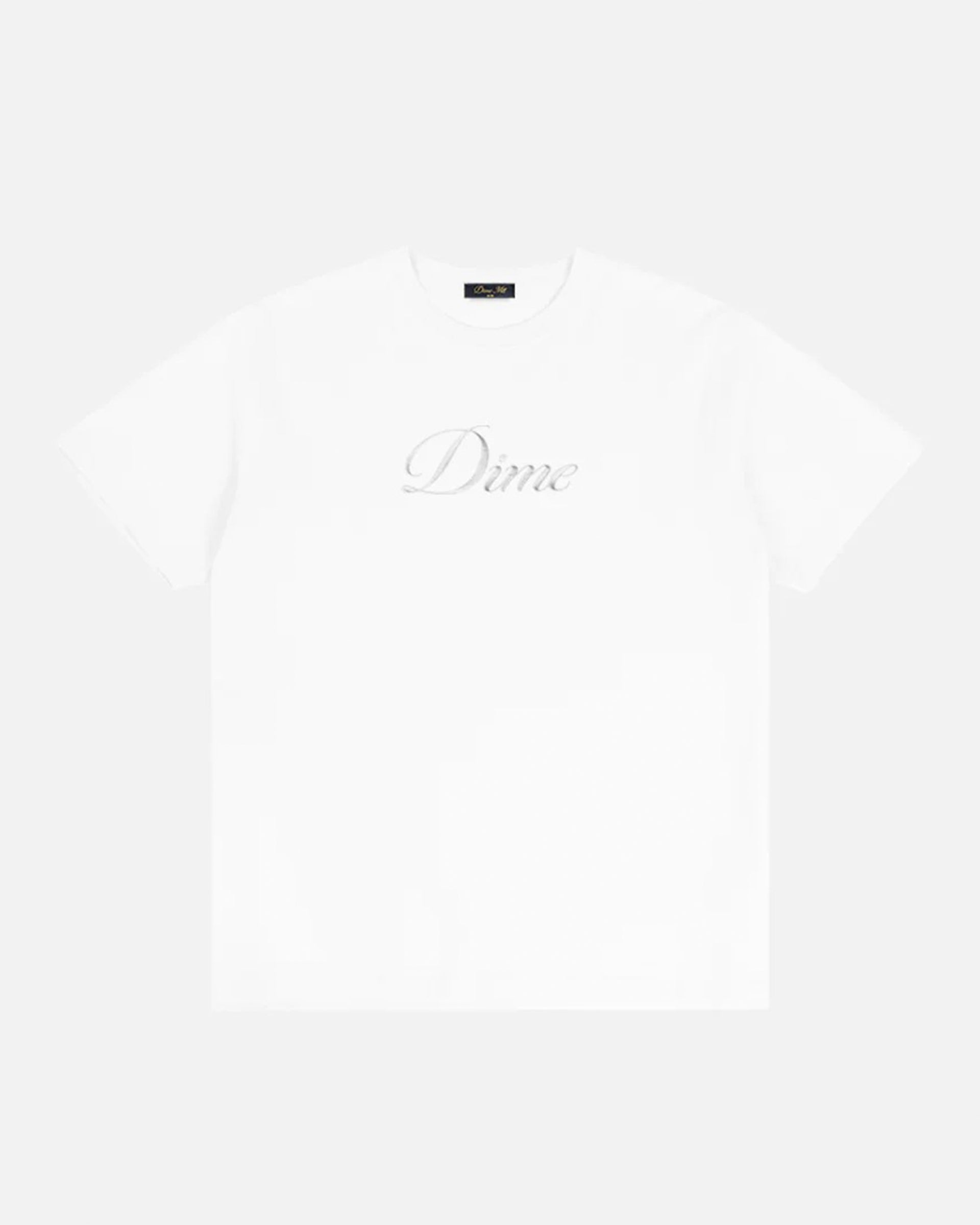 Dime MTL Cursive Short Sleeve T-Shirt - White