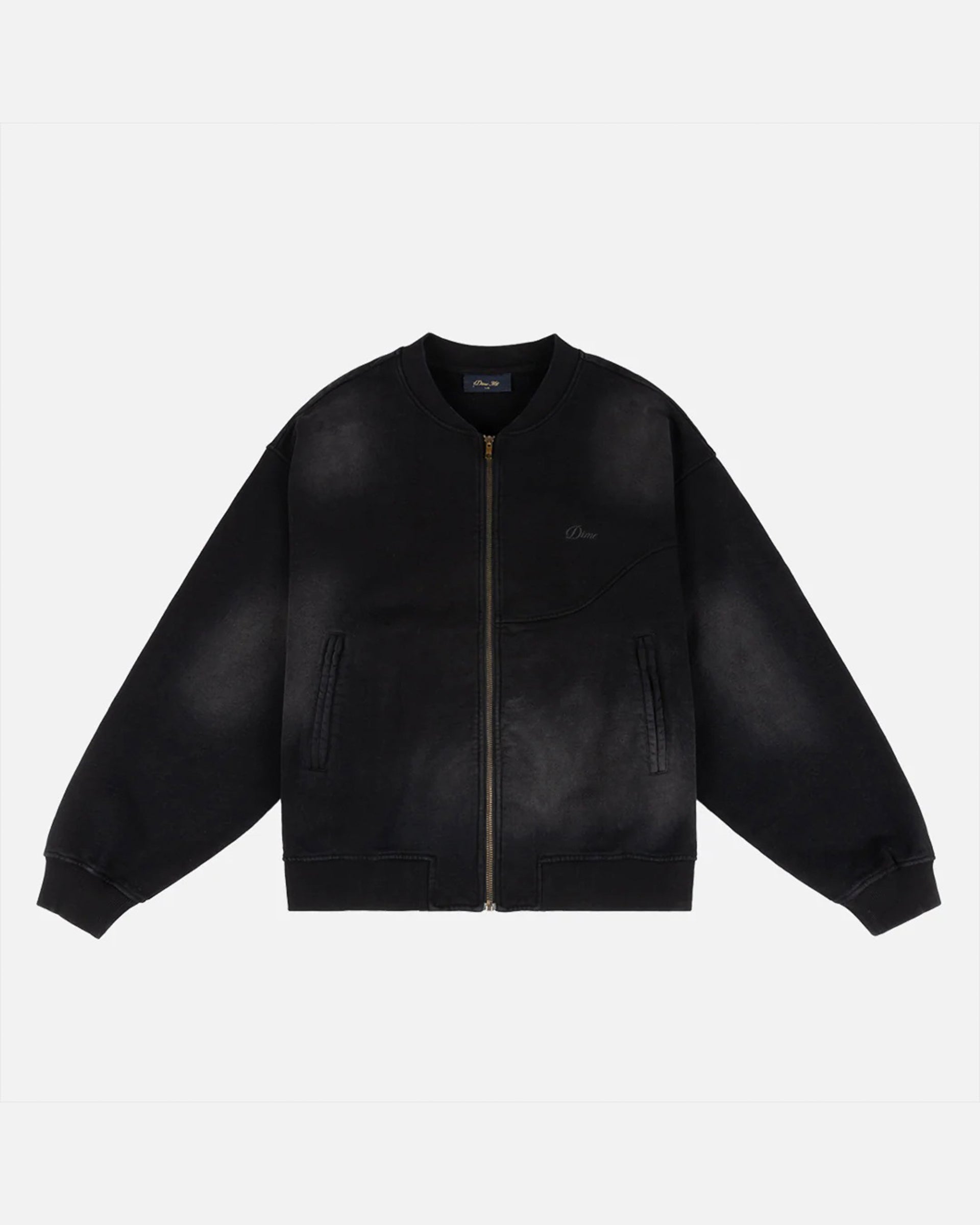 Dime MTL Faded Fleece Bomber  Black