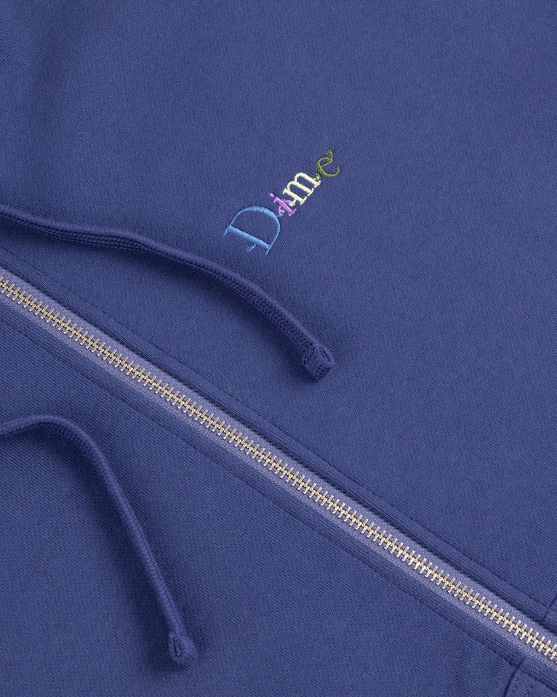 Dime ジップアップパーカー ネイビー S Dime Cursive Zip Hoodie