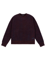 Dime MTL Mohair Wave Knit Sweater - Burgundy