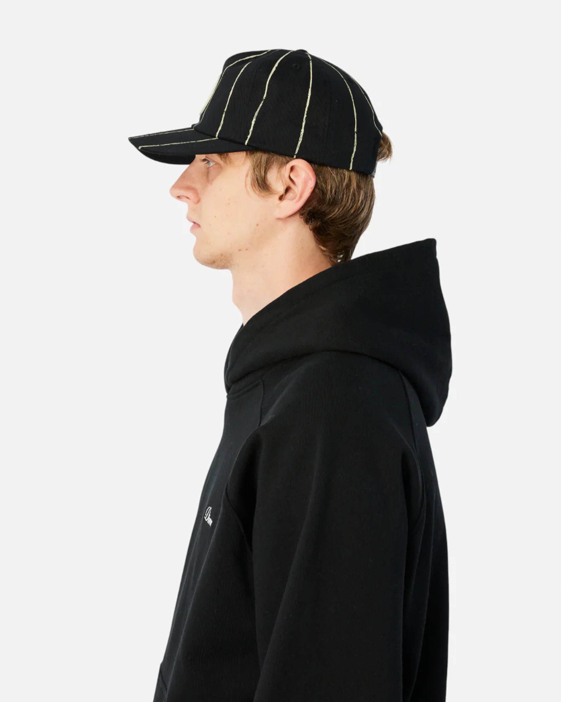 Dime MTL Pinstriped Worker Cap - Black