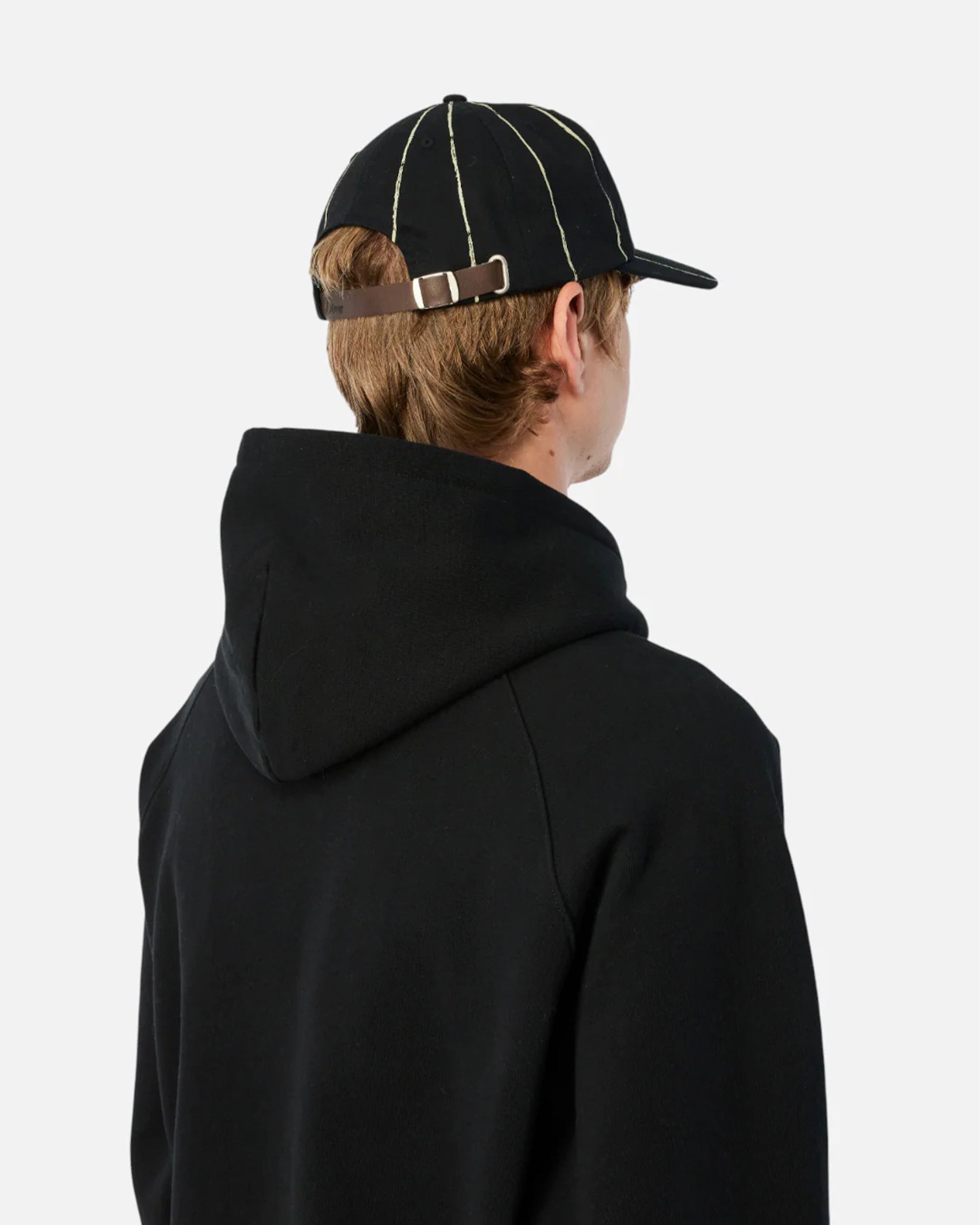 Dime MTL Pinstriped Worker Cap - Black