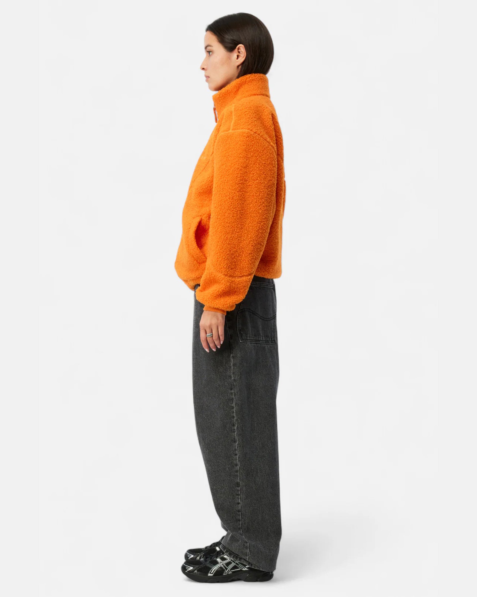 Dime MTL Polar Fleece Sherpa Zip - Orange