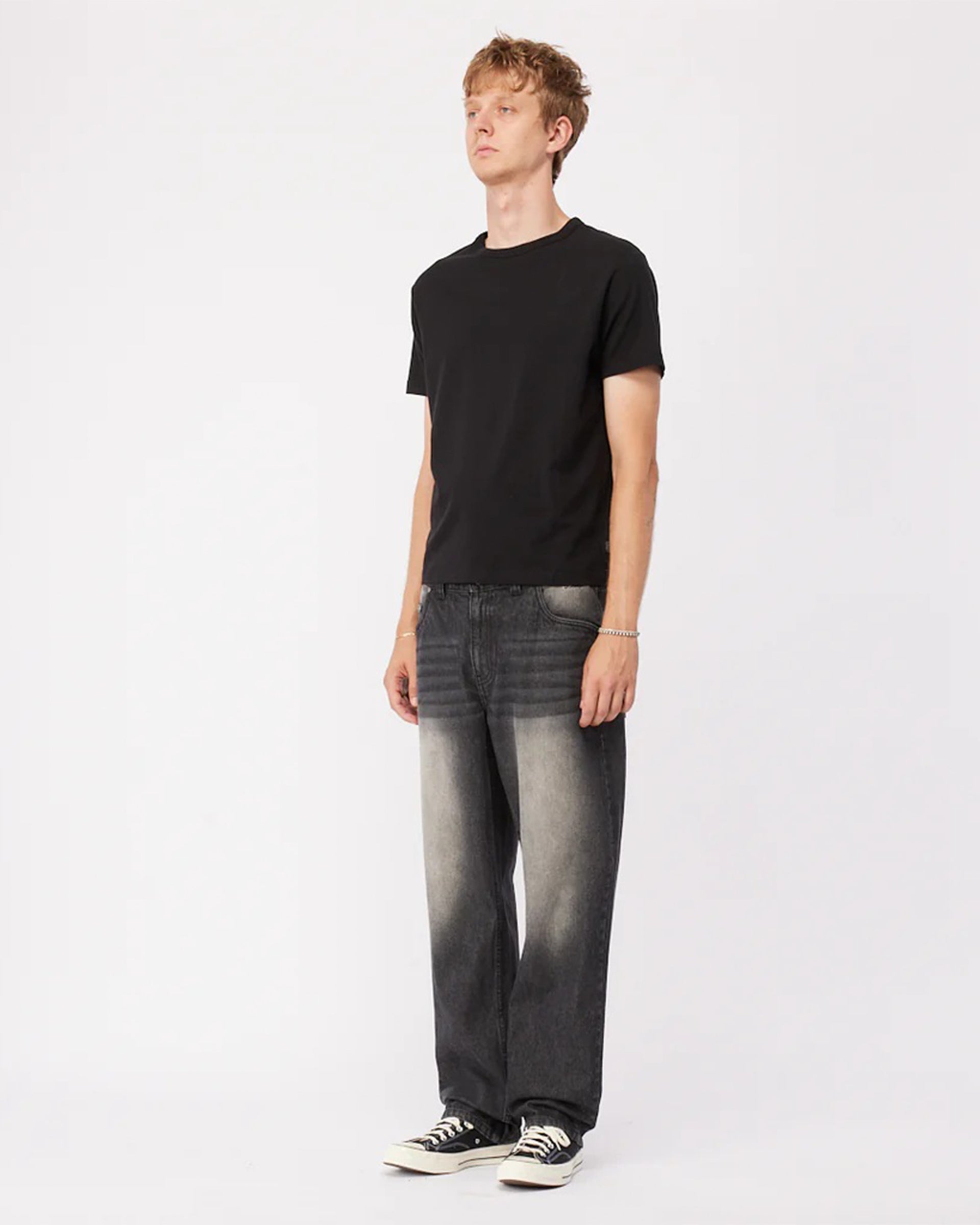 Dime MTL Relaxed Denim Pants - Sandblasted Black
