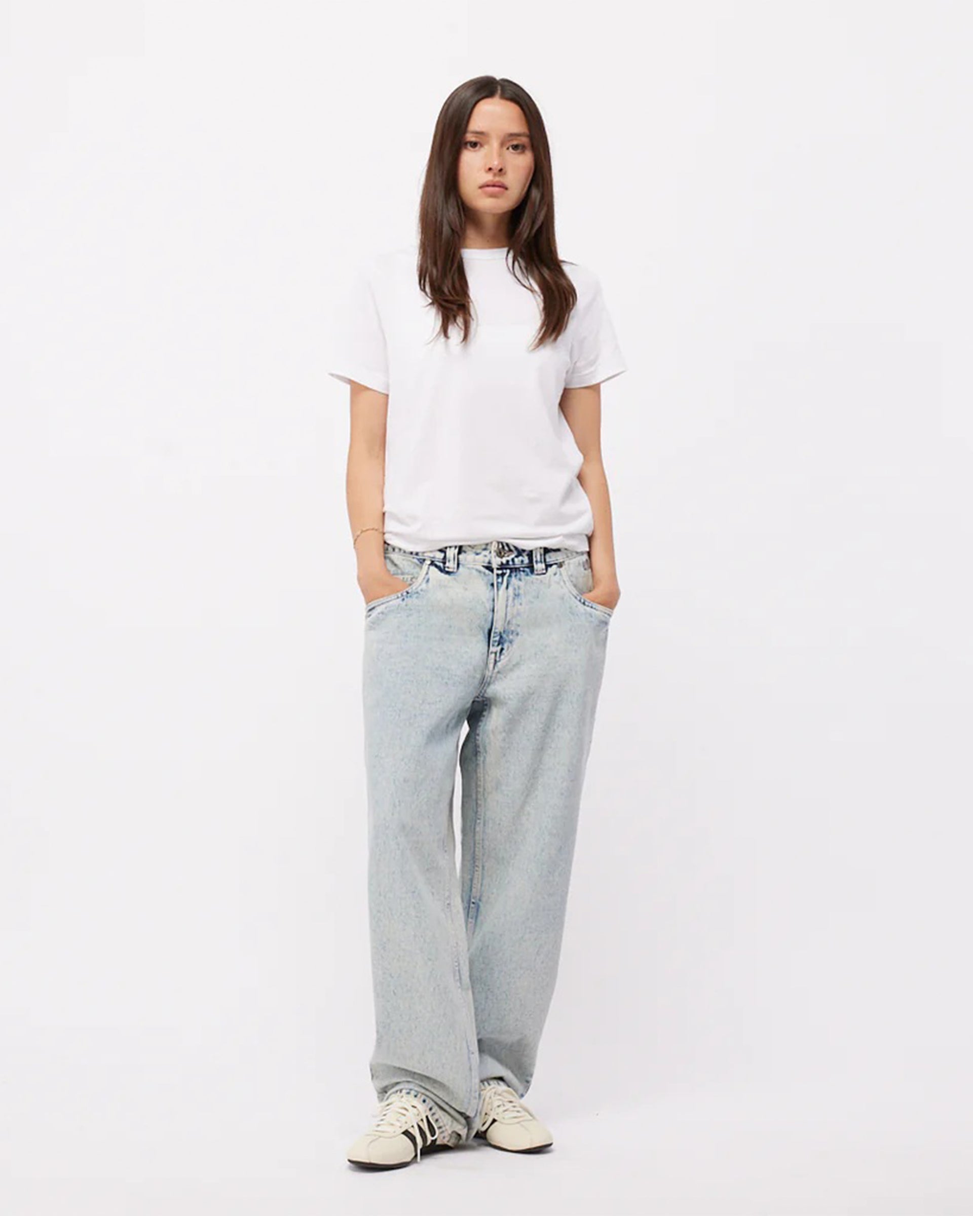 Relaxed Denim Pants - Light Snow Washed – Garage Skateshop