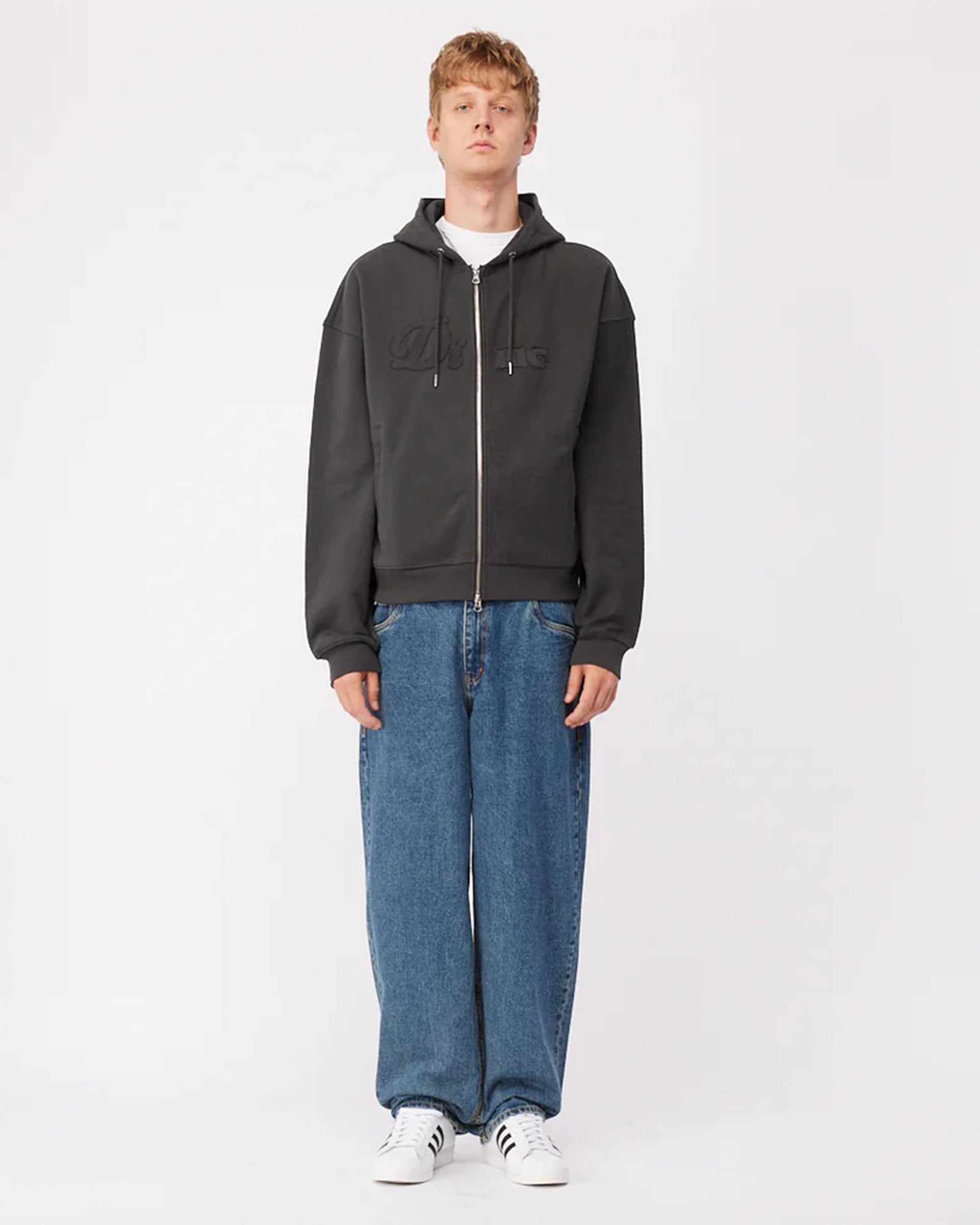 Dime MTL Reverse French Terry Zip Hoodie - Vintage Black