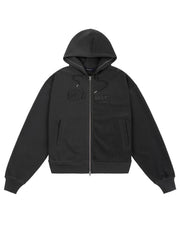 Dime MTL Reverse French Terry Zip Hoodie - Vintage Black