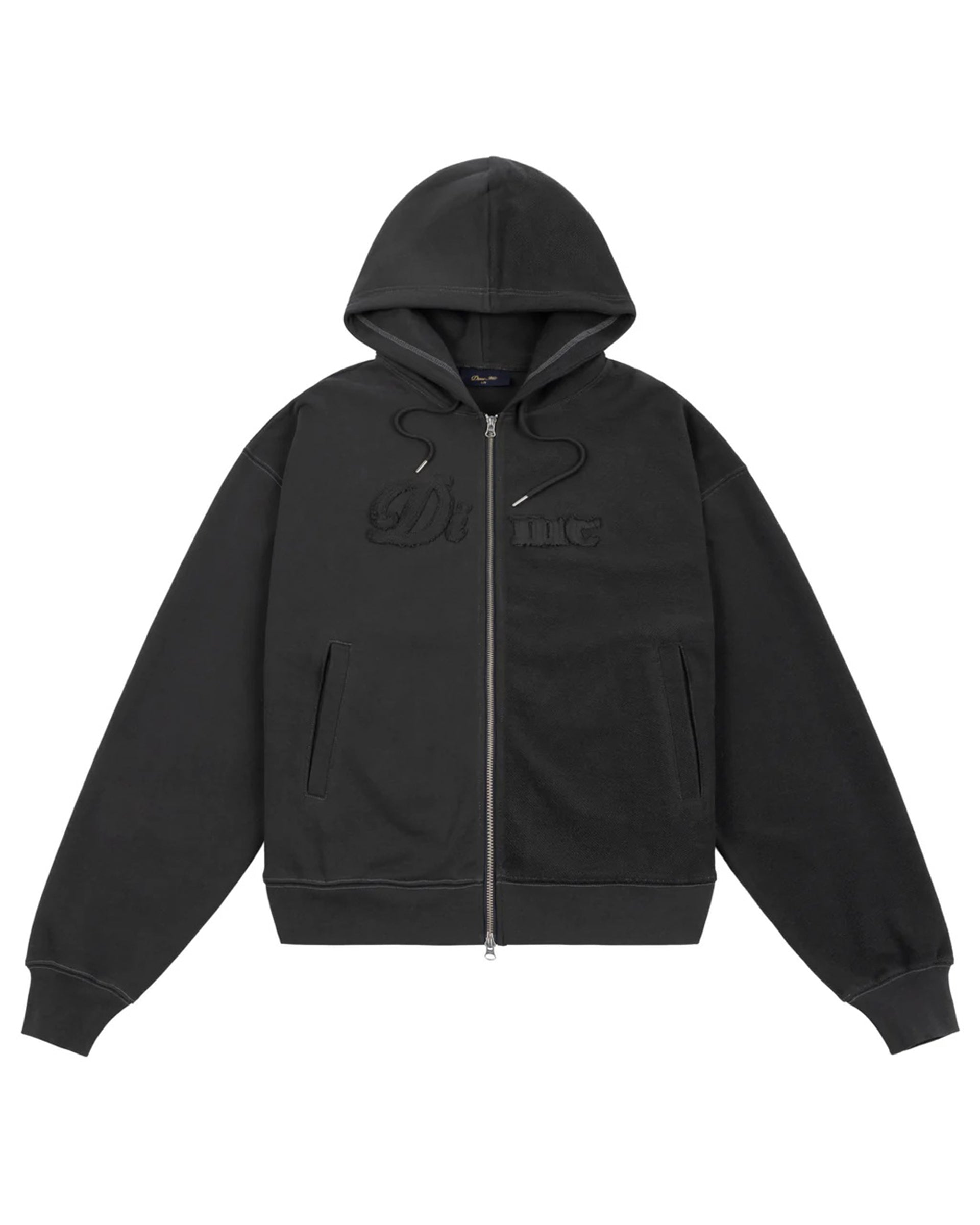 Dime MTL Reverse French Terry Zip Hoodie - Vintage Black