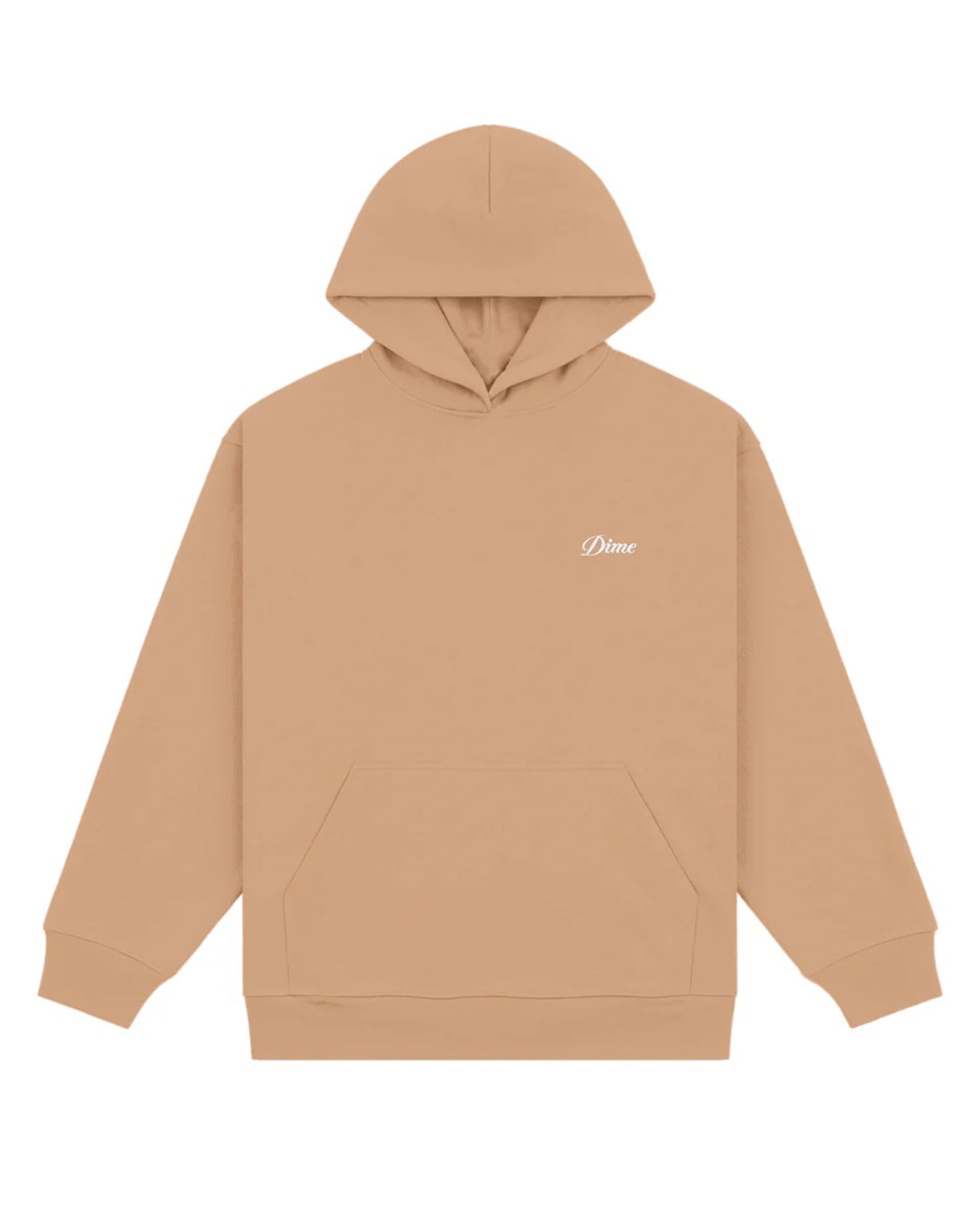 Dime MTL Cursive Small Logo Hoodie - Hazelnut