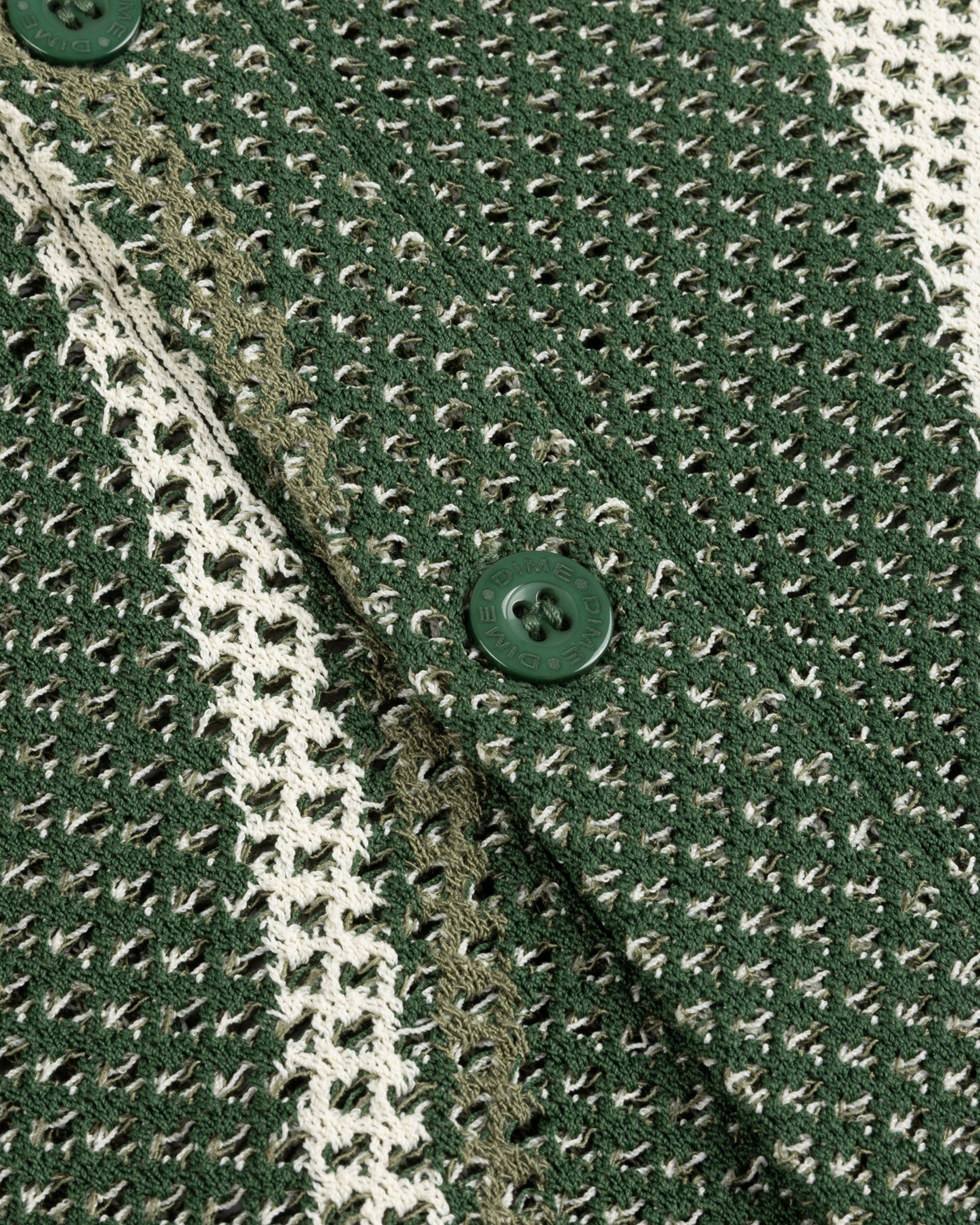 Dime MTL Soleil Button Up Knit Shirt - Green