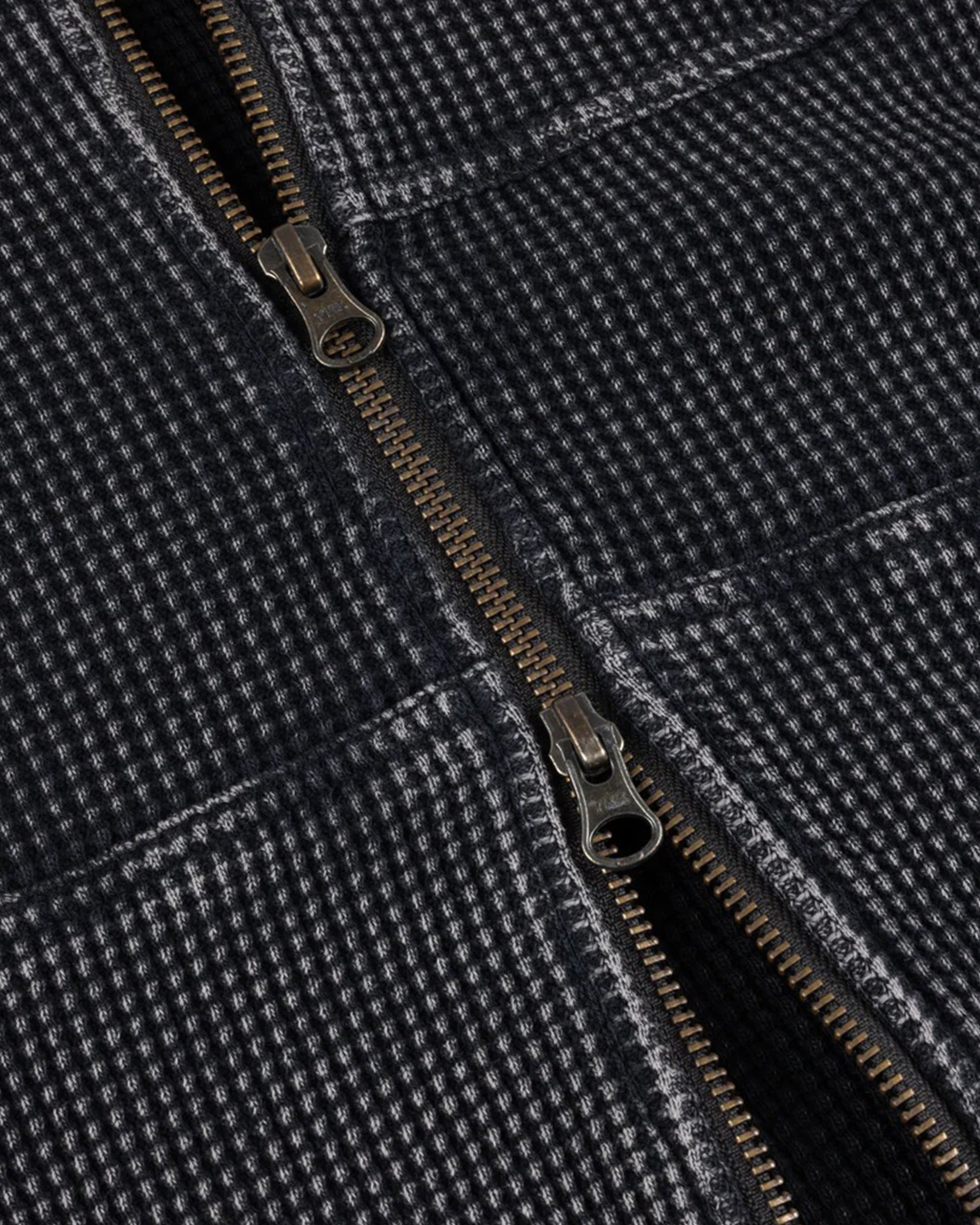 Dime MTL Premium Waffle Zip Hoodie - Faded Black