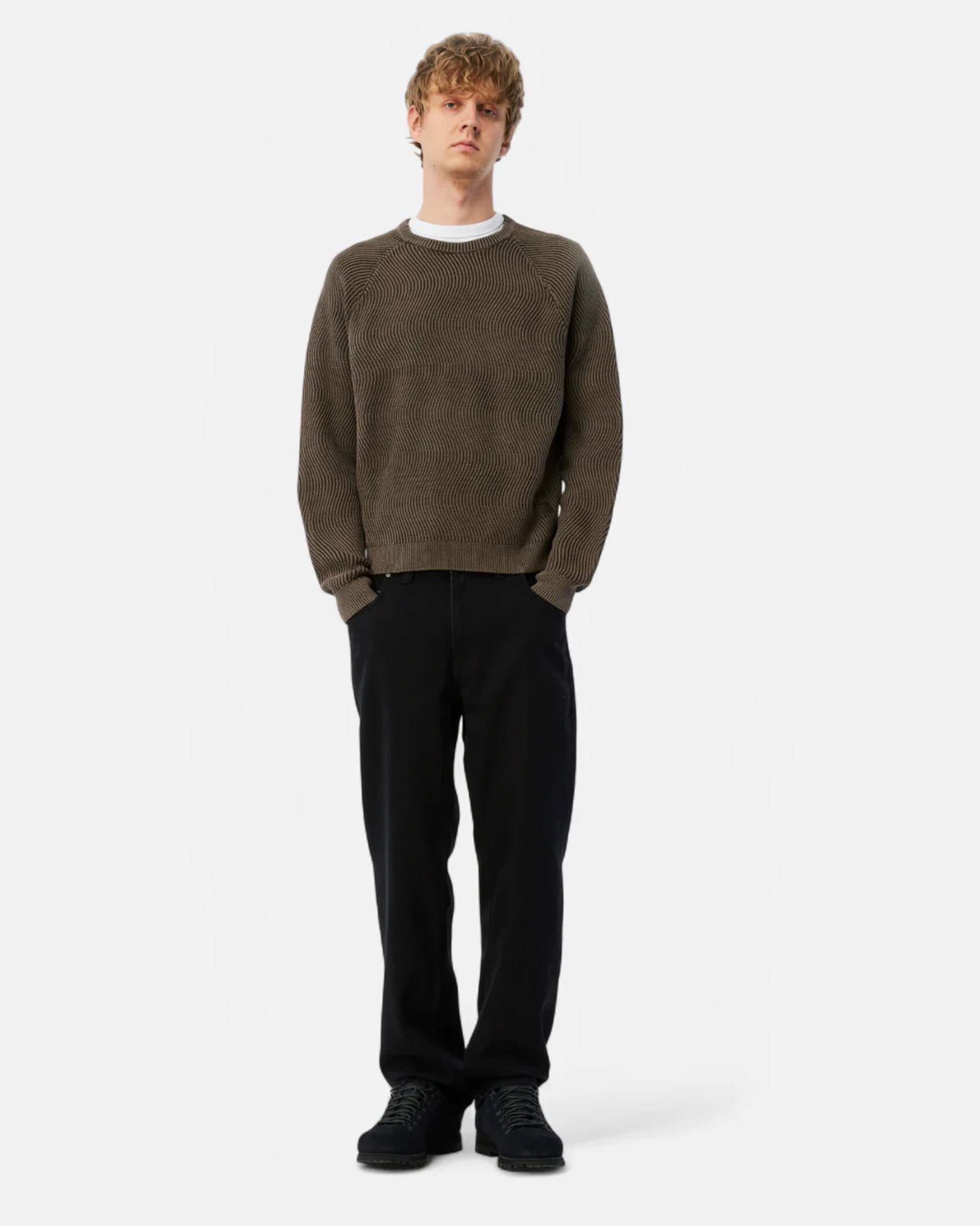 Dime MTL Wave Knit Sweater - Brown
