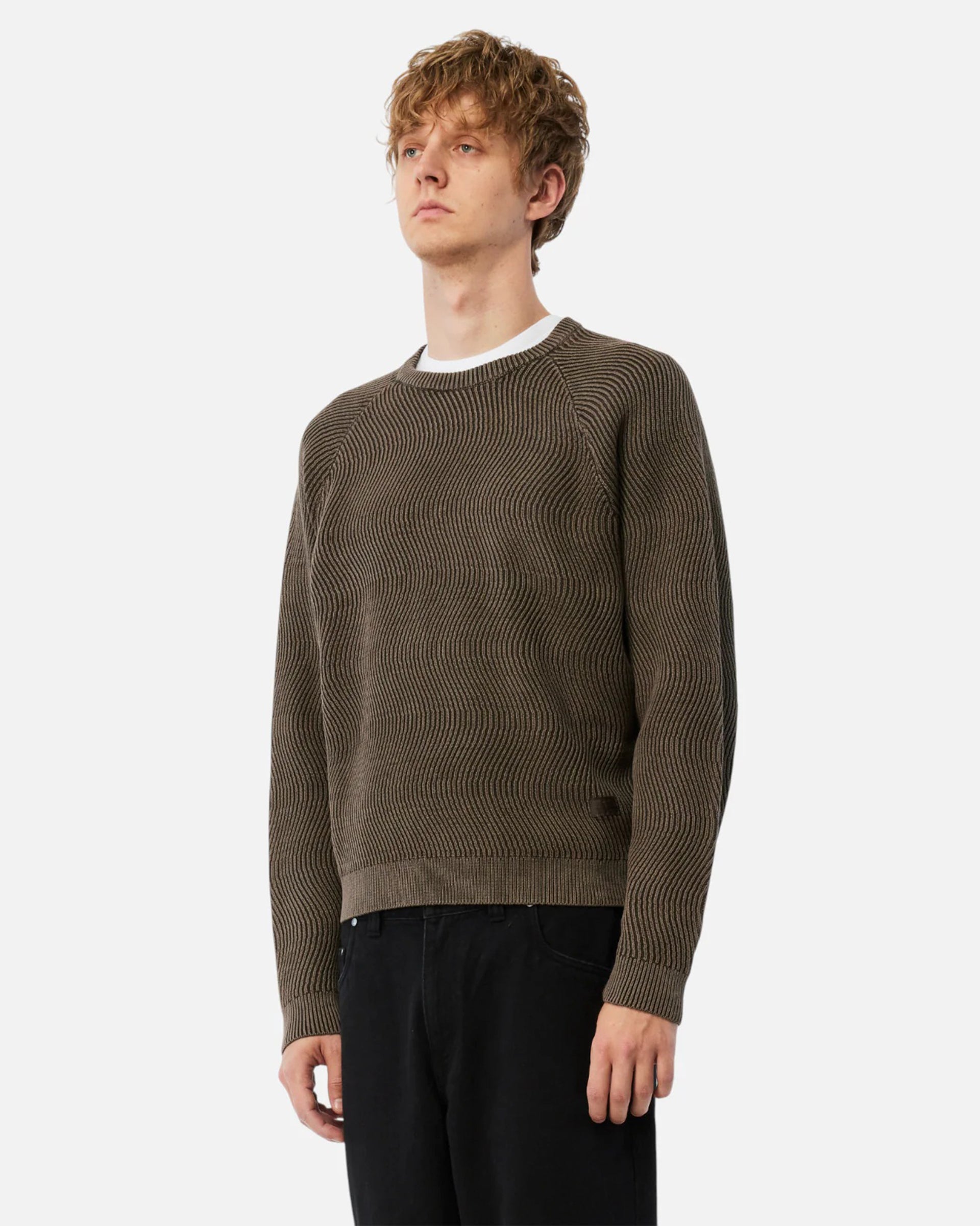 Dime MTL Wave Knit Sweater - Brown