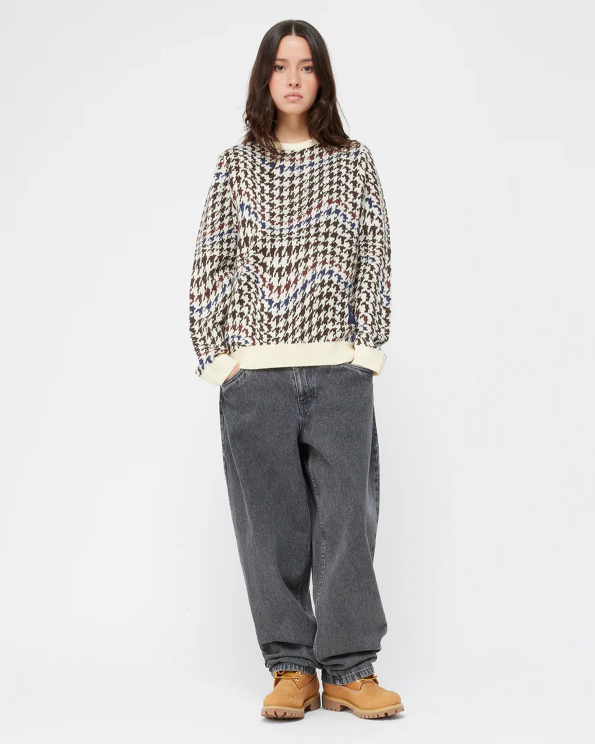 Houndstooth Knit Sweater – Garage Skateshop