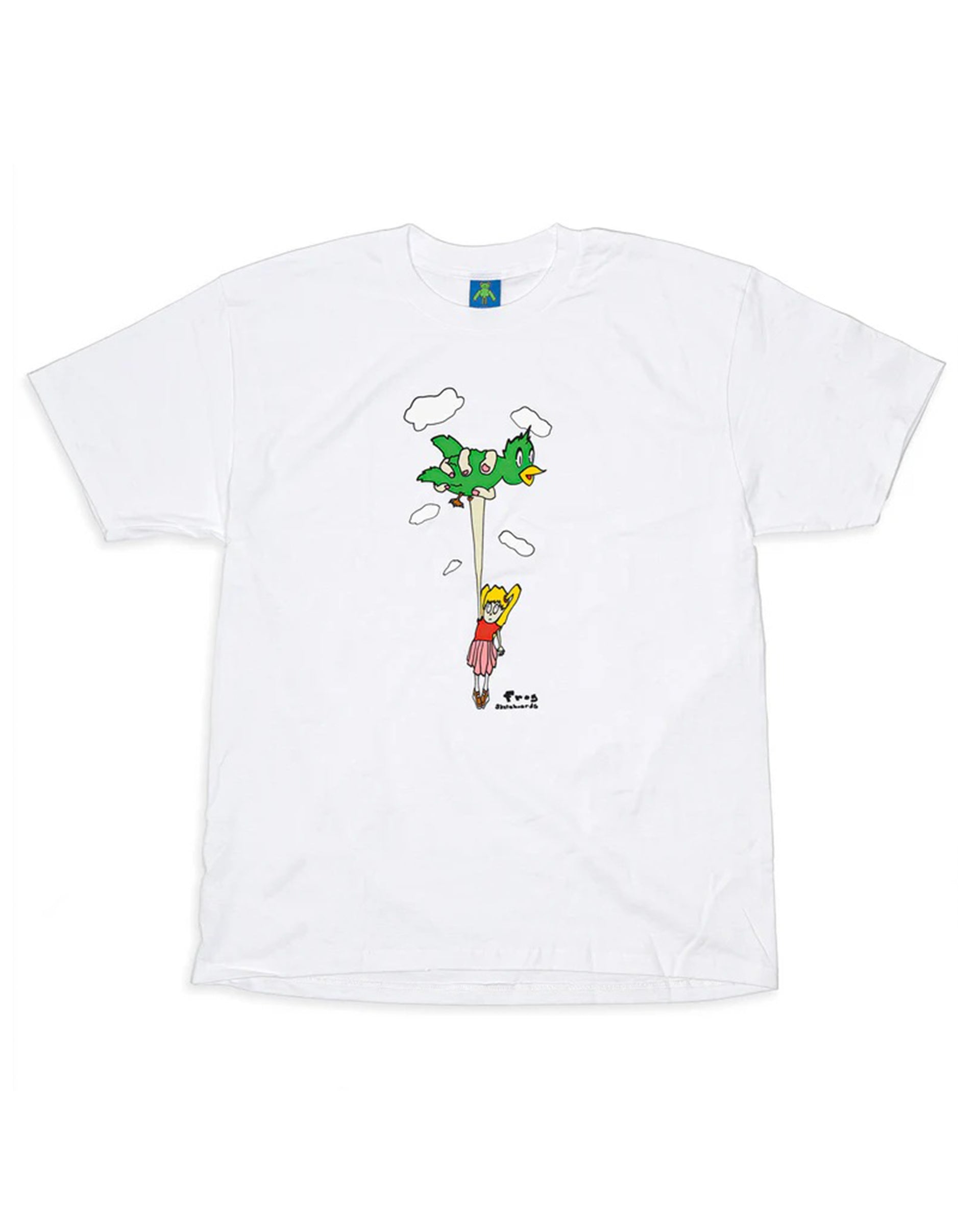 Frog Skateboards Bird Girl Short Sleeve T-Shirt