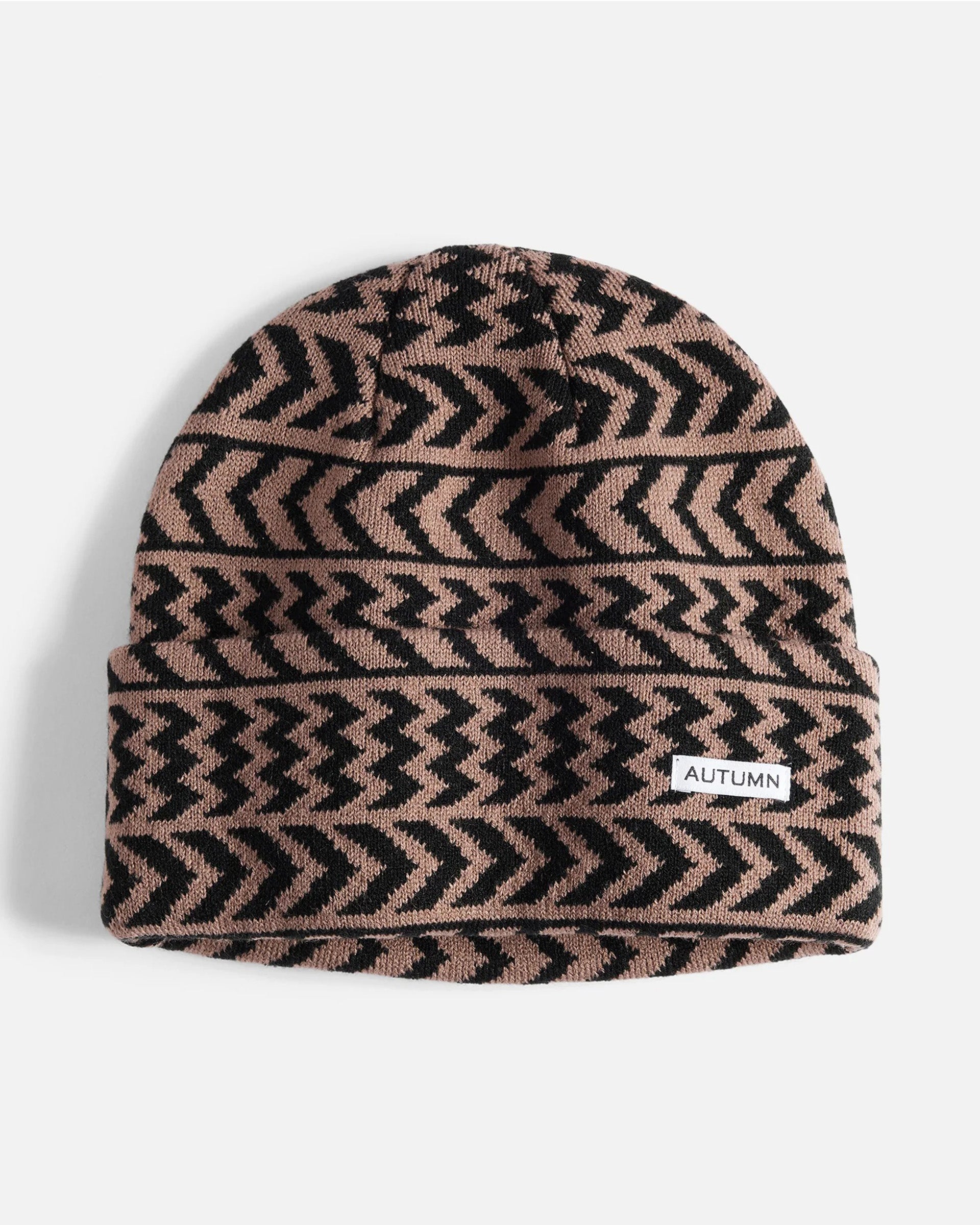 Chevron Beanie - Dusty Pink