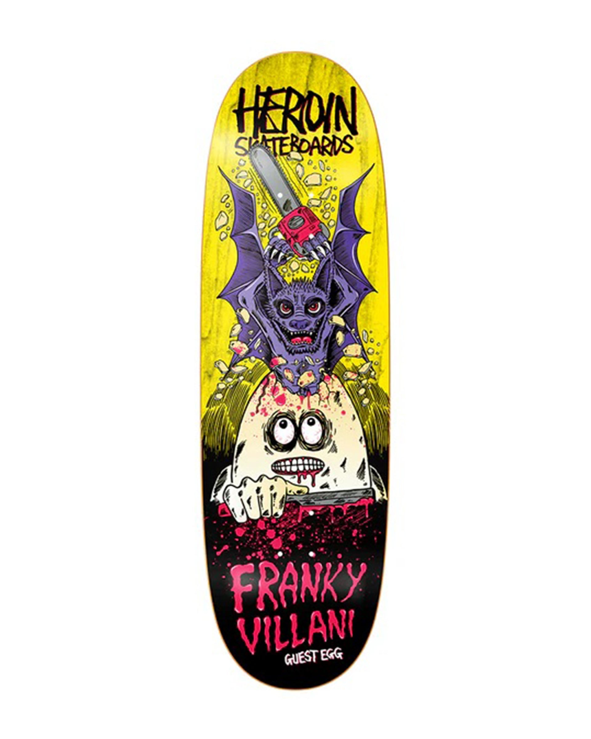 Heroin Skateboards Franky Villani Guest Egg Deck 9.5"