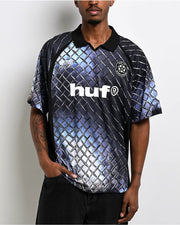 Huf Worldwide Diamond Plate Soccer Jersey - Black