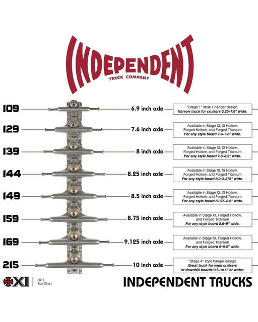 Independent Stage 11 Forged Titanium Silver Standard Trucks