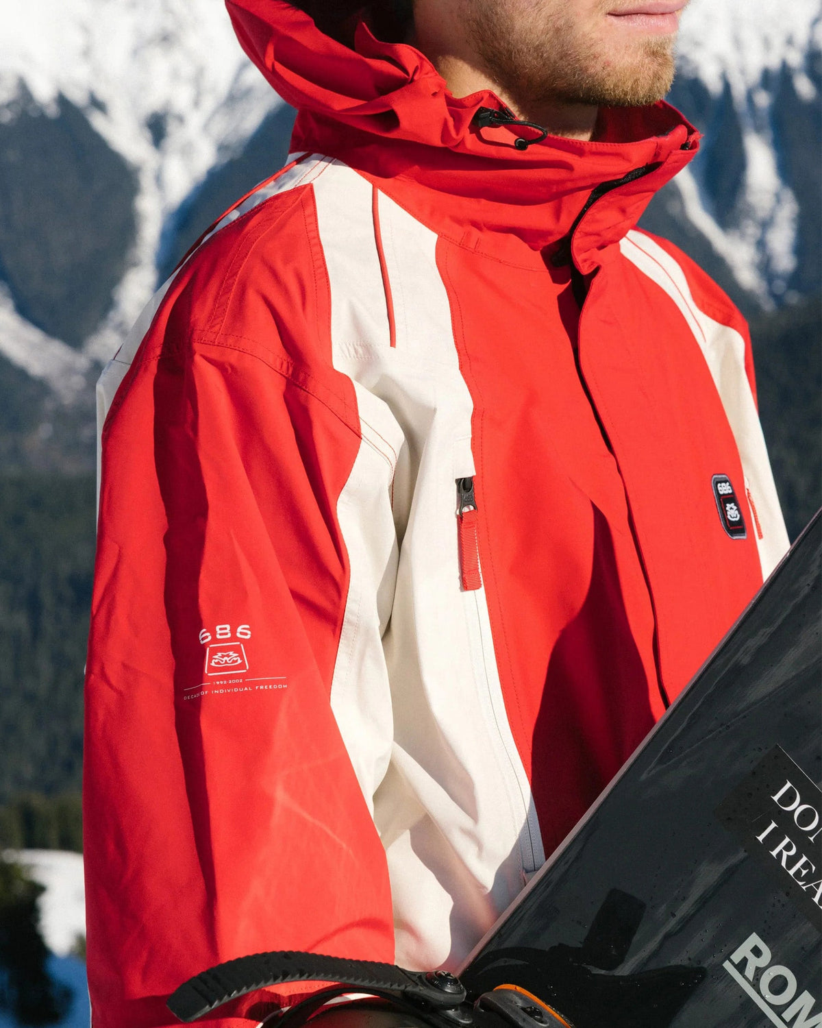 Red Jacket Snow 2002 X3 3L Shell Snow Jacket - True Red Colorblock – Garage Skateshop