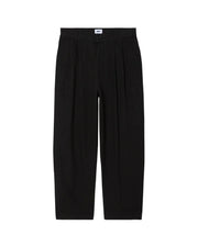 Foster Pleated Linen Pant - Black