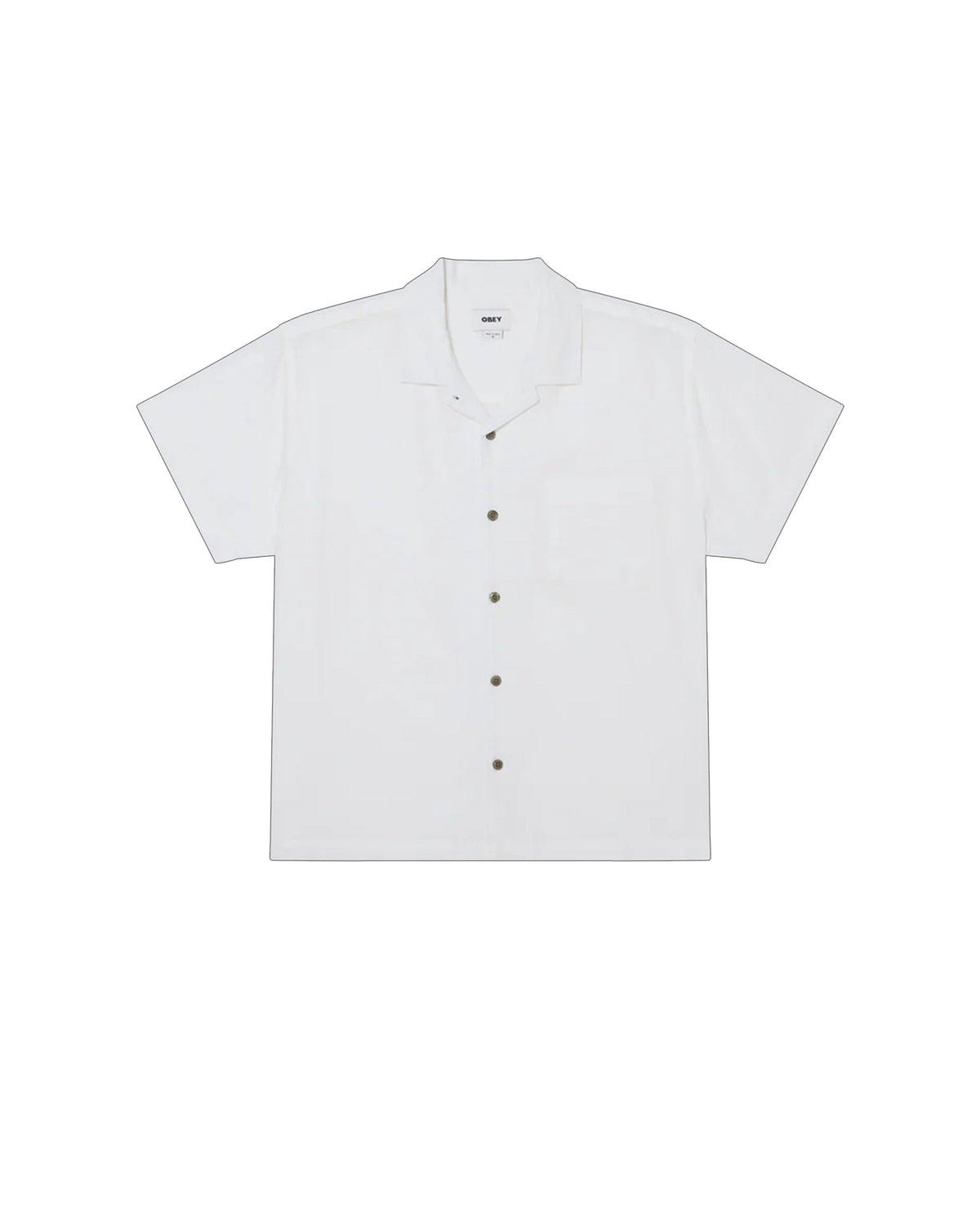 Obey Jasper Woven Short Sleeve Shirt - White