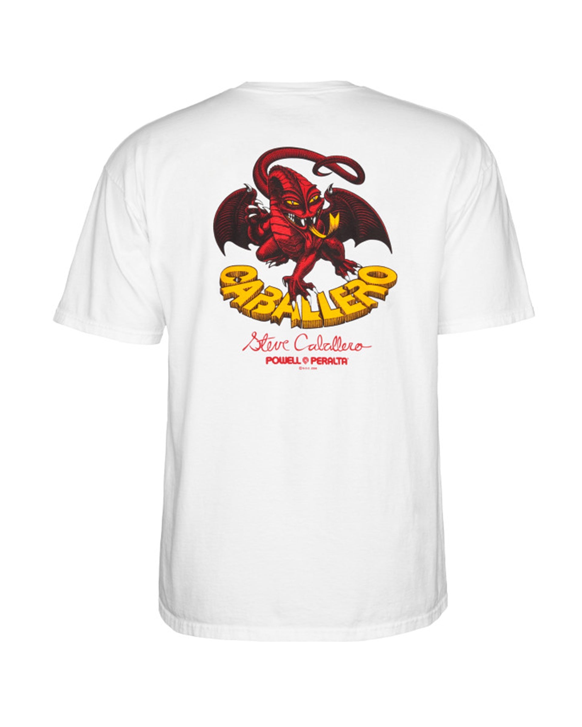 Powell Peralta Steve Caballero Dragon II Short Sleeve T-Shirt - White