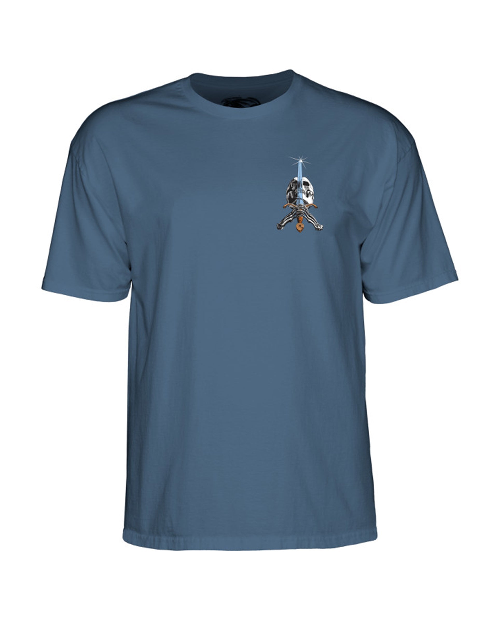 Powell Peralta Skull &amp; Sword Short Sleeve T-Shirt - Indigo Blue
