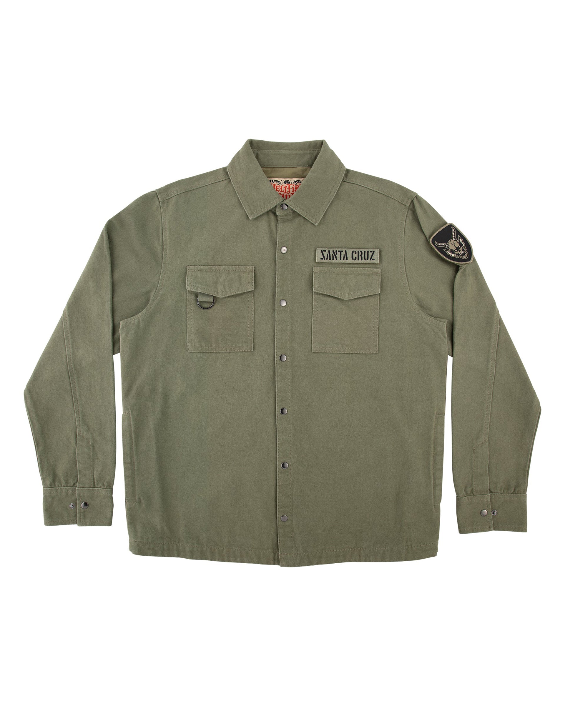 Santa Cruz Stranger Things Crawl Military Jacket - Army