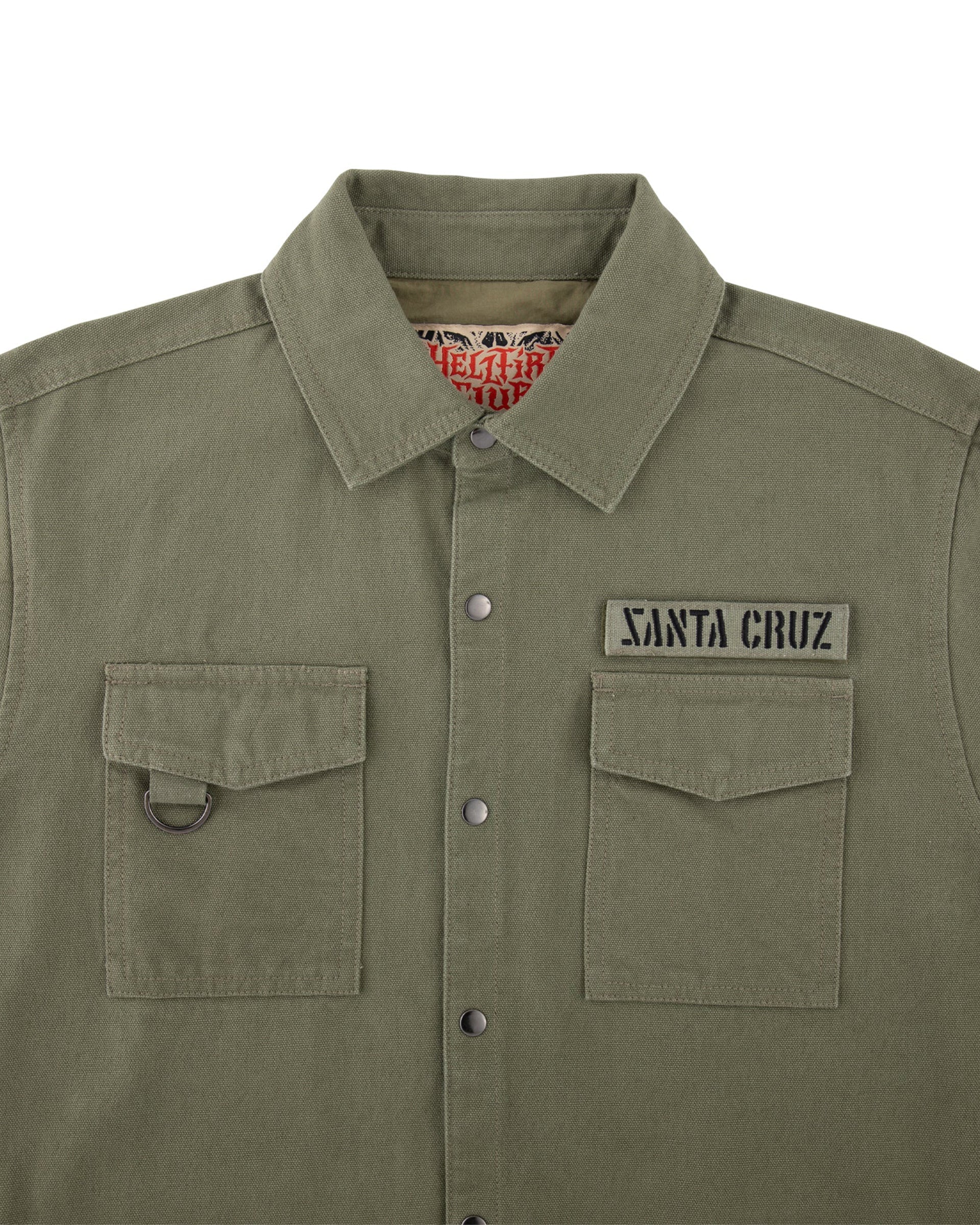 Santa Cruz Stranger Things Crawl Military Jacket - Army