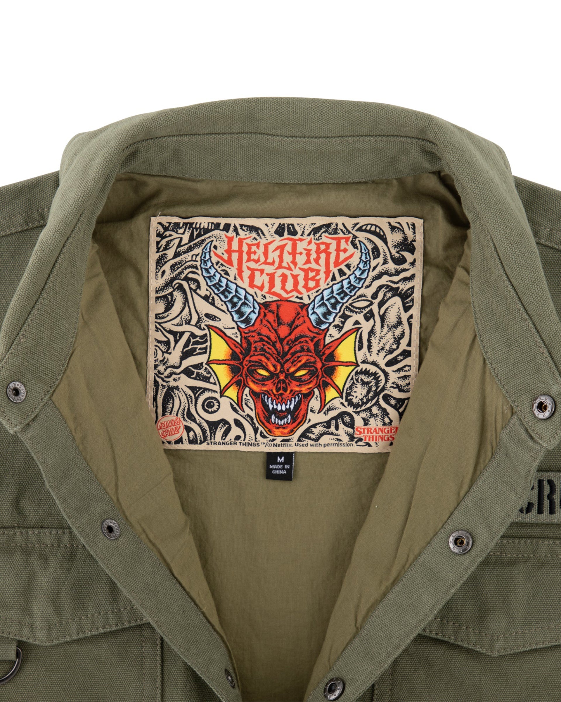 Santa Cruz Stranger Things Crawl Military Jacket - Army