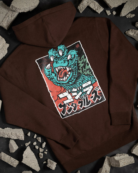 Santa Cruz Men's Godzilla Hand Pullover Hoodie - Brown