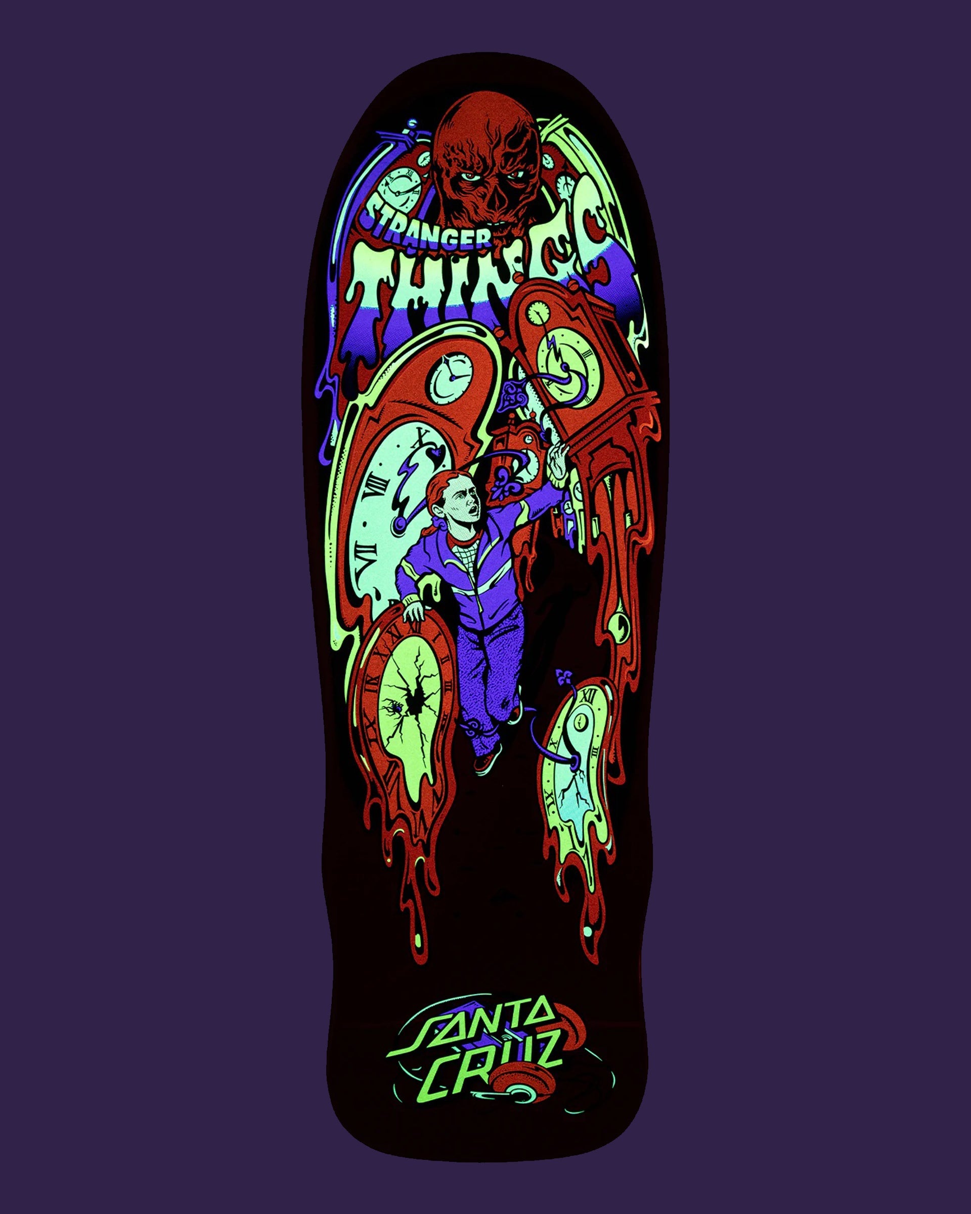 Santa Cruz Stranger Things Grabke Max Melting Clock 9.7" Deck