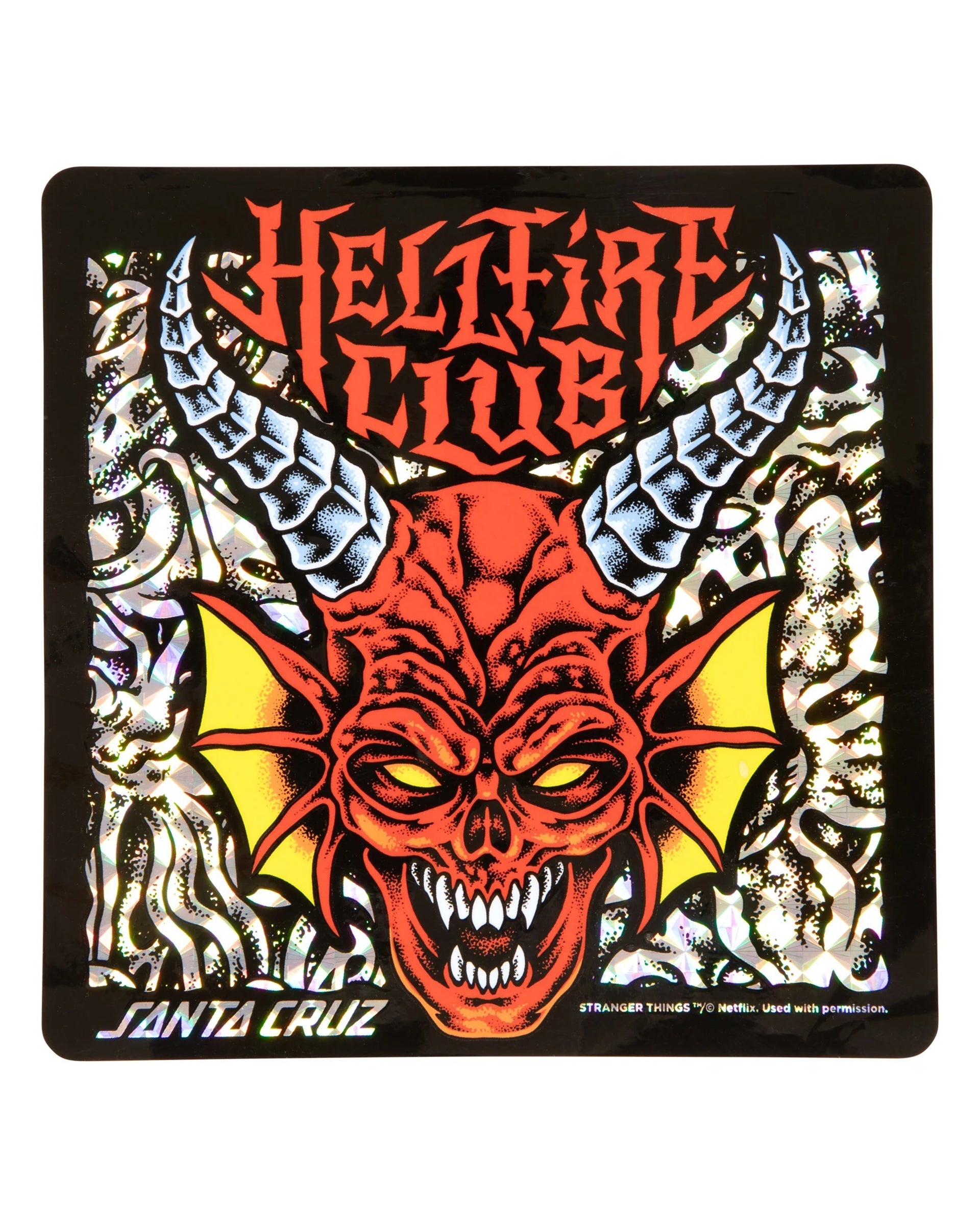 Santa Cruz Stranger Things Hellfire Club Flames 9" Deck