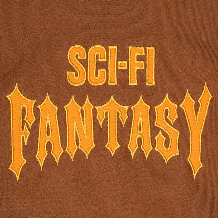 Sci-Fi Fantasy Biker Pullover Hood - Brown