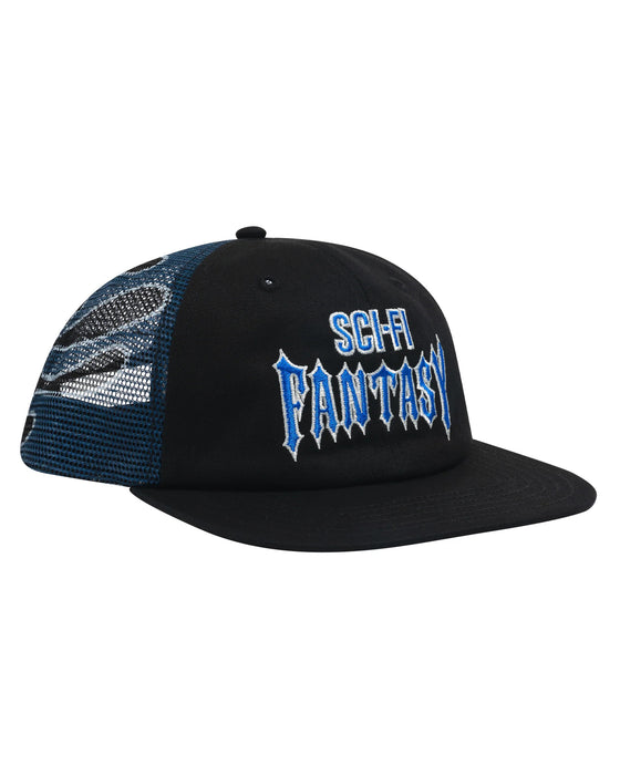 Sci-Fi Fantasy Biker Logo Hat - Black