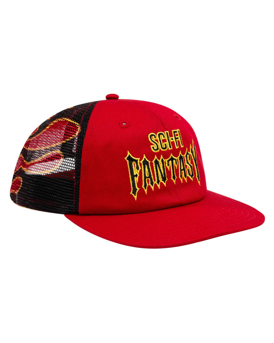 Sci-Fi Fantasy Biker Logo Hat - Red