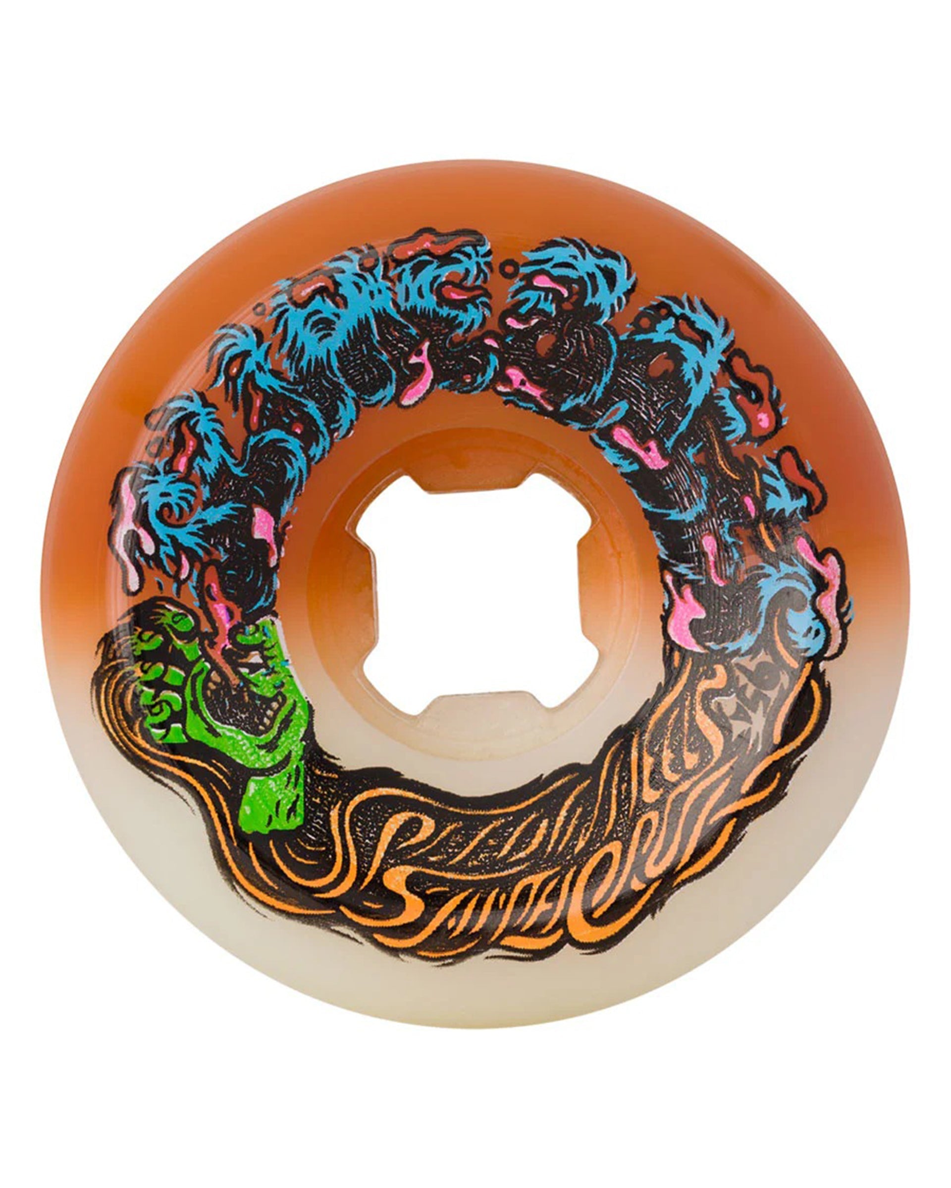 Slime Balls Hairballs 50-50 95a 56mm Wheels - White Orange