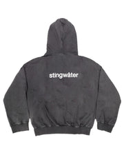 Mini Crisis Zip-Up Hoodie - Acid Black