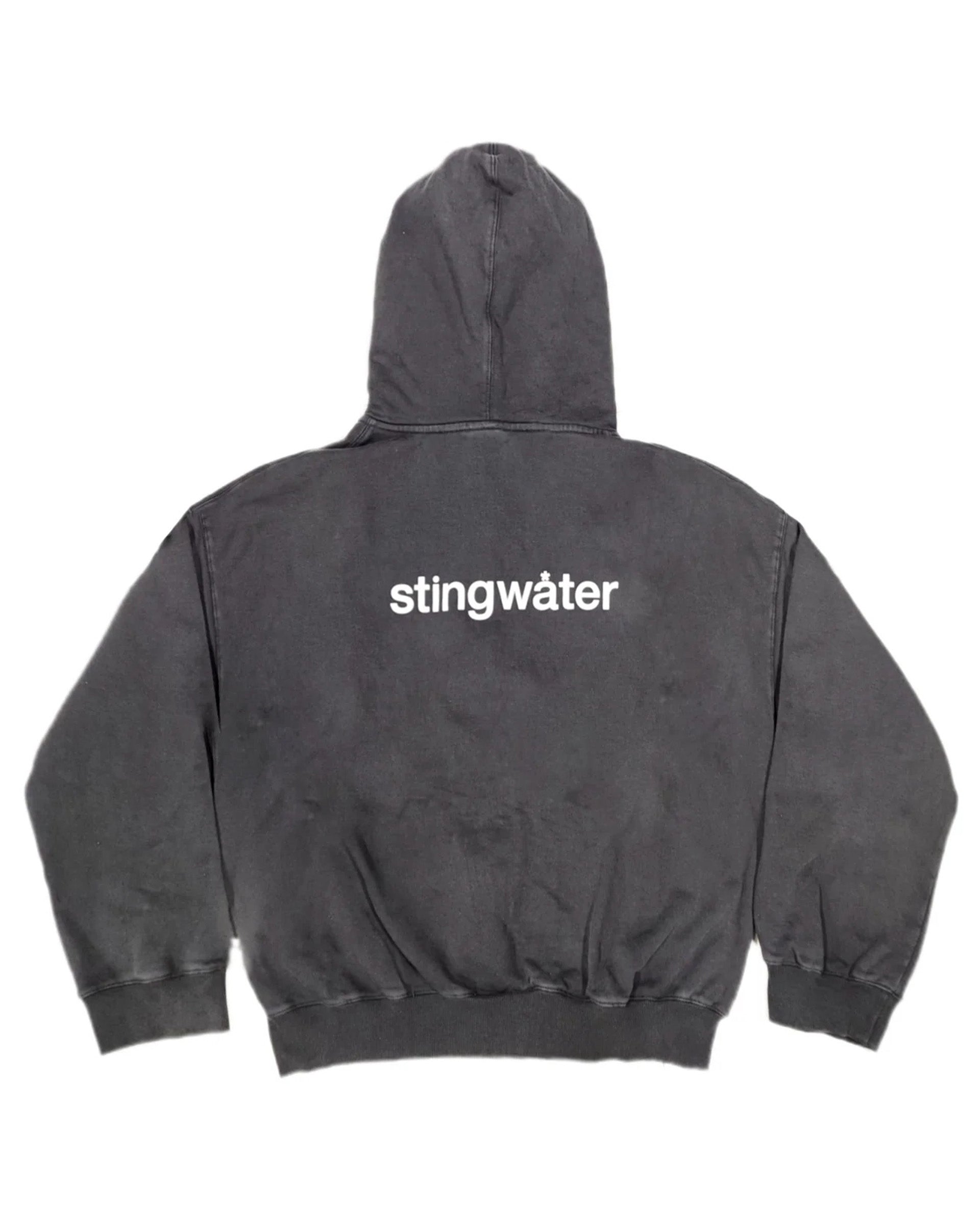 Mini Crisis Zip-Up Hoodie - Acid Black