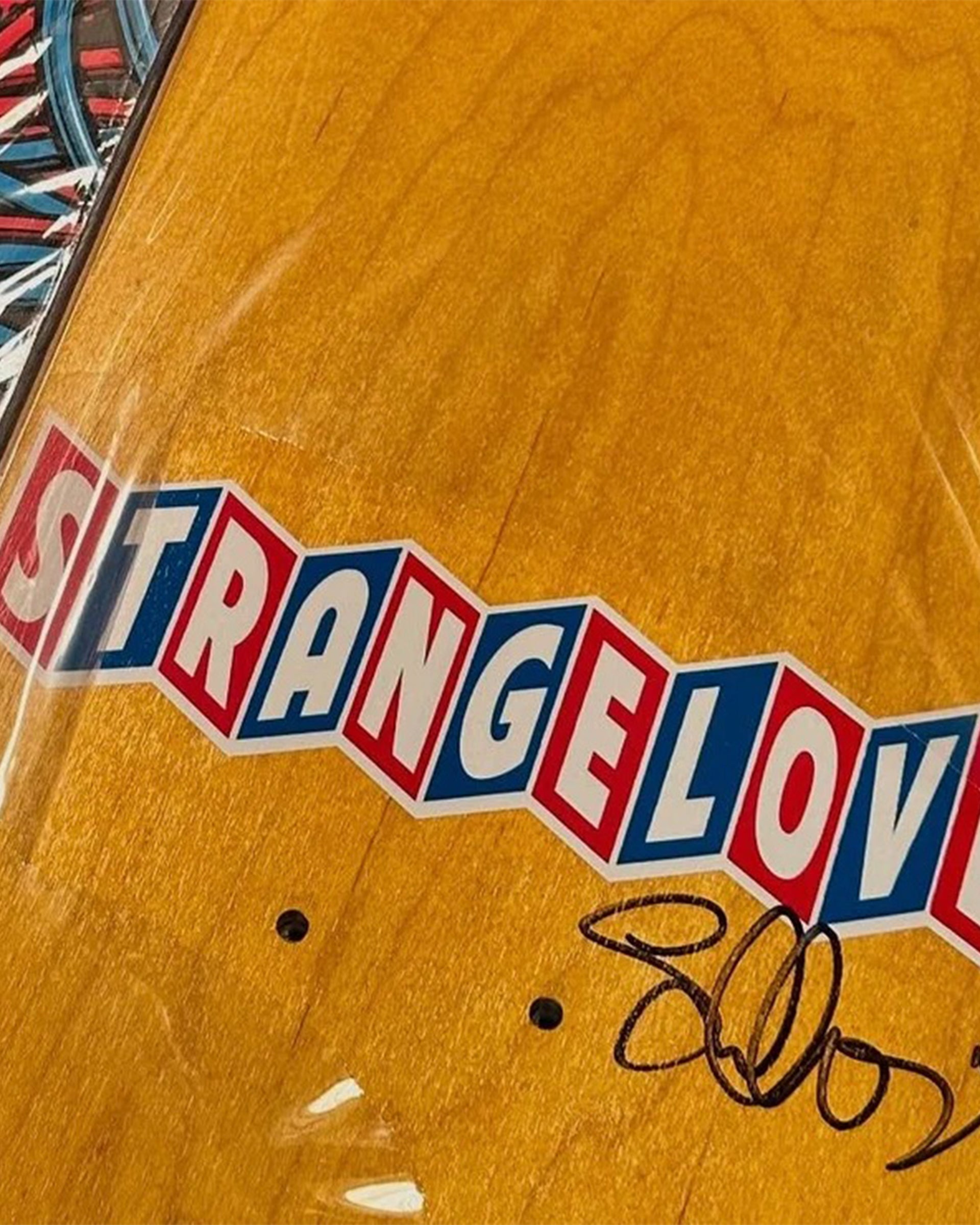 Strangelove Skateboards Heart Skull 9.0" Deck Signed