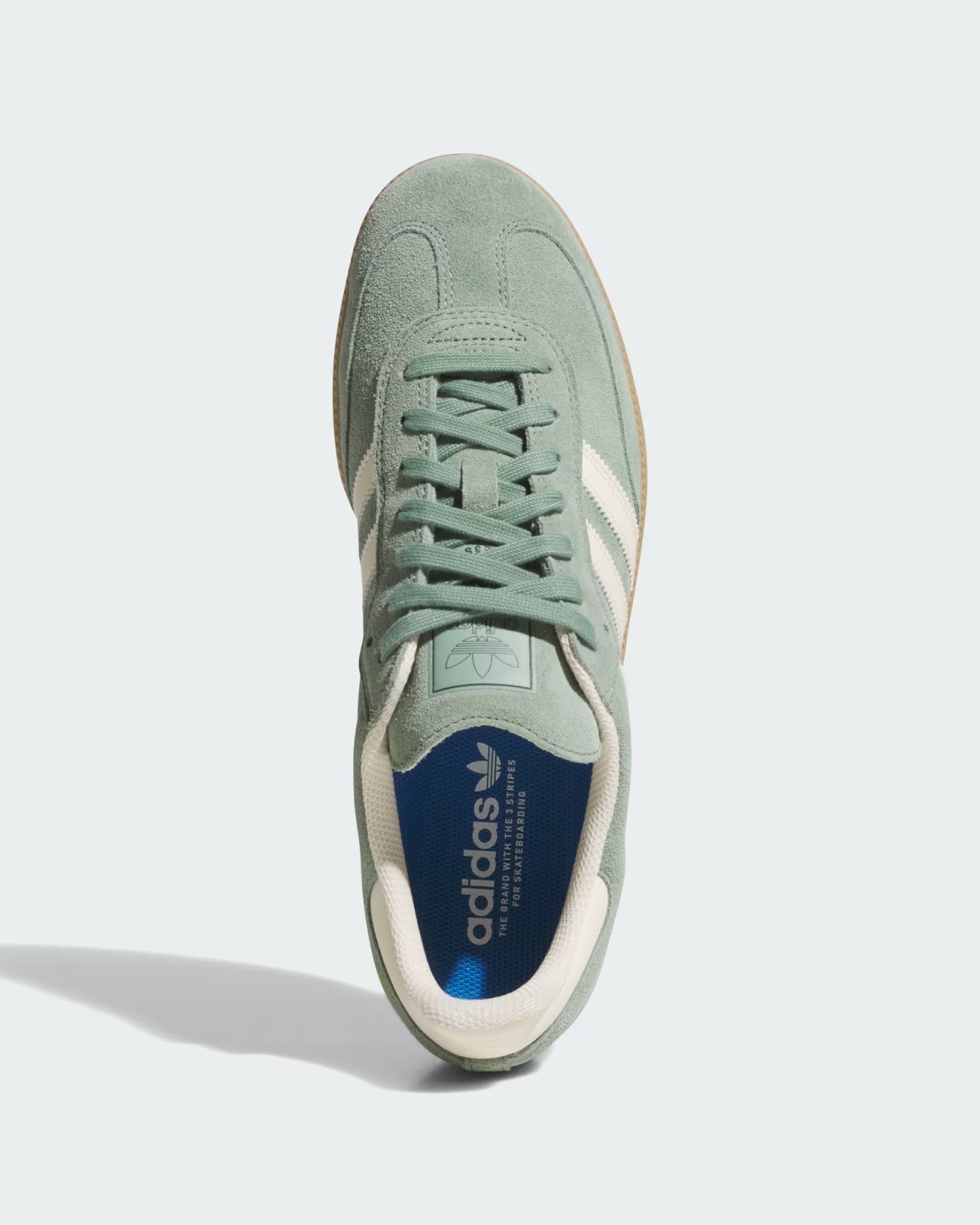 Adidas Samba ADV Shoes - Silver Green / Wonder White / Gold Metallic